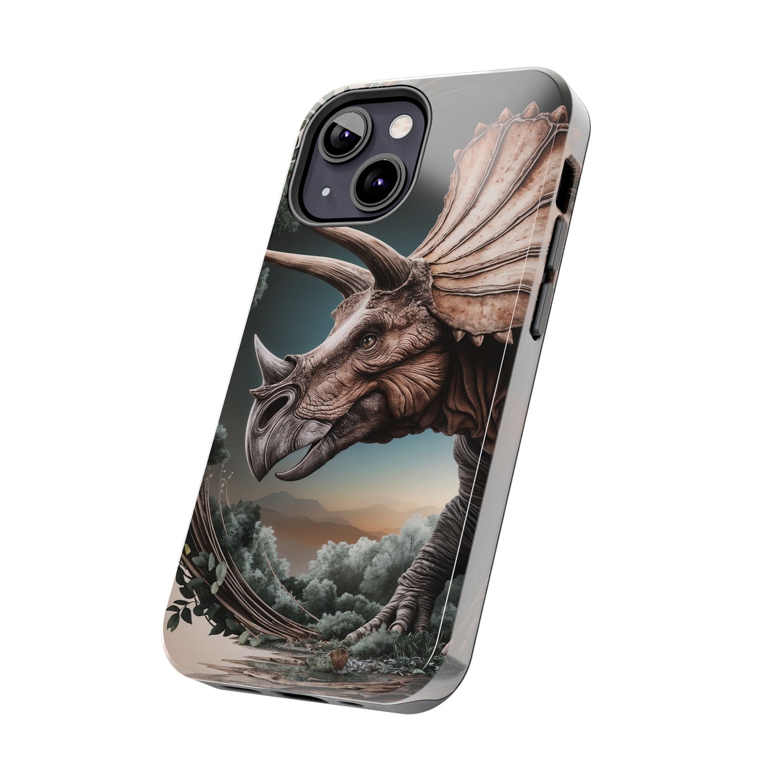 Triceratops Wilderness Adventure - Dinosaur Phone Case