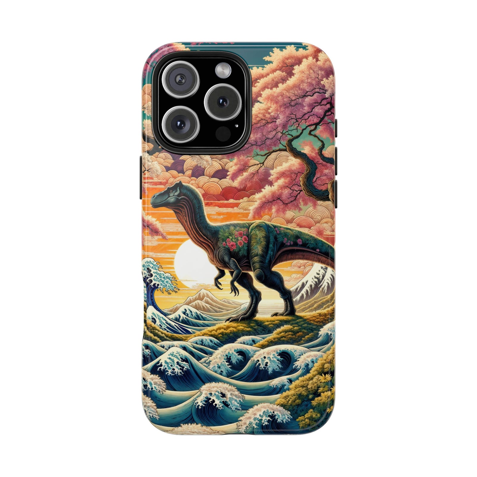 Dino Zen Waves - Dinosaur Phone Case