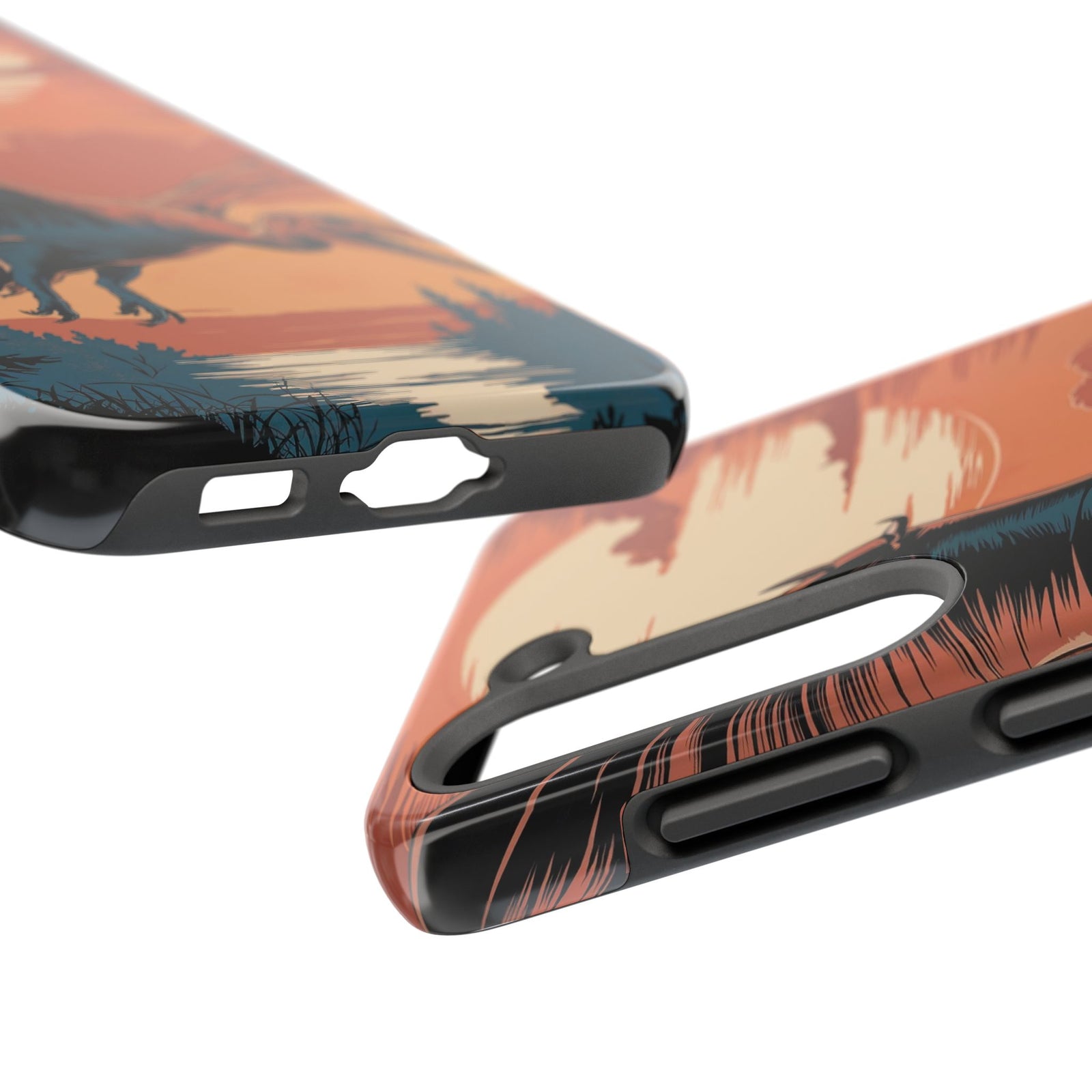 Sunset Pterodactyl Adventure - Dinosaur Phone Case