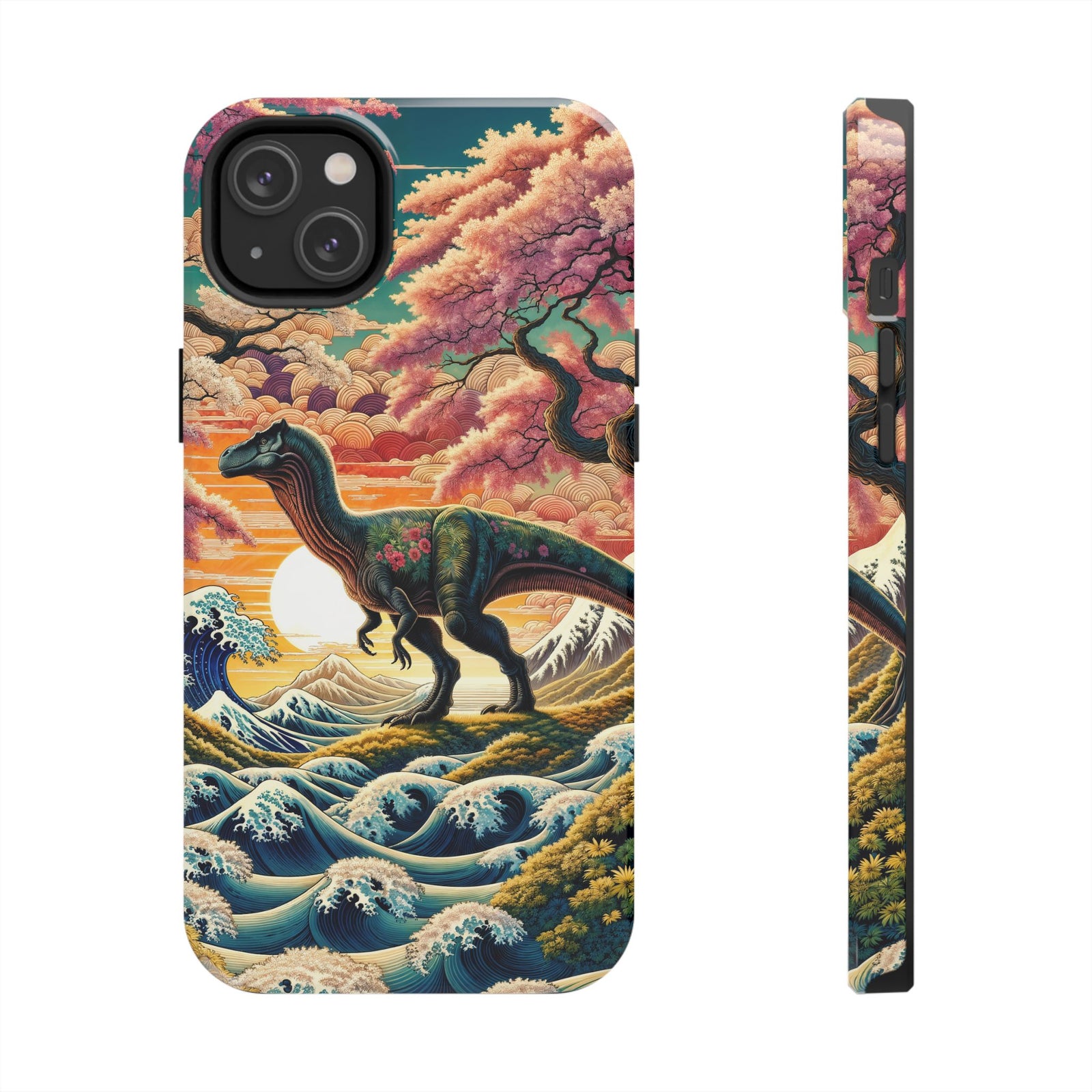 Dino Zen Waves - Dinosaur Phone Case