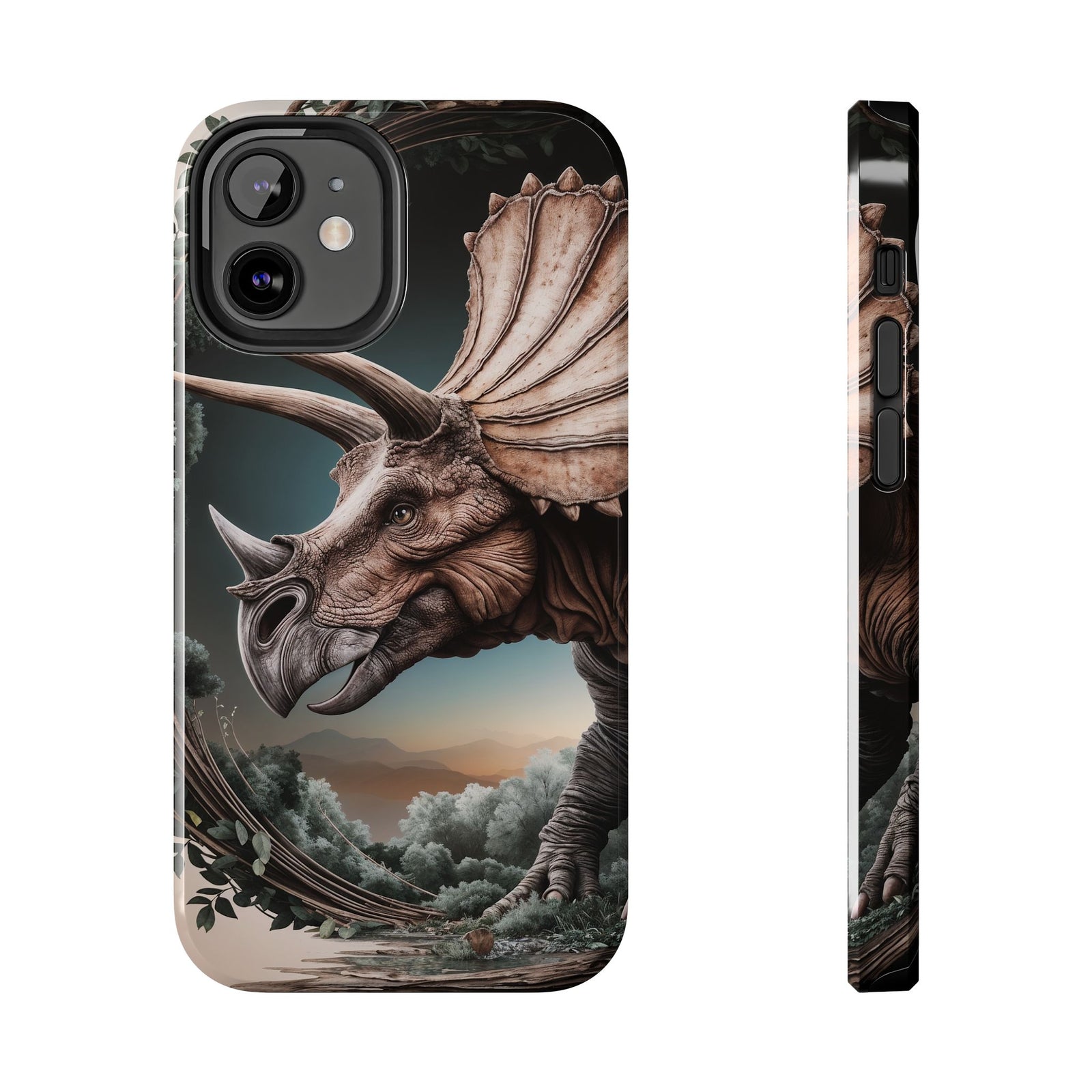 Triceratops Wilderness Adventure - Dinosaur Phone Case