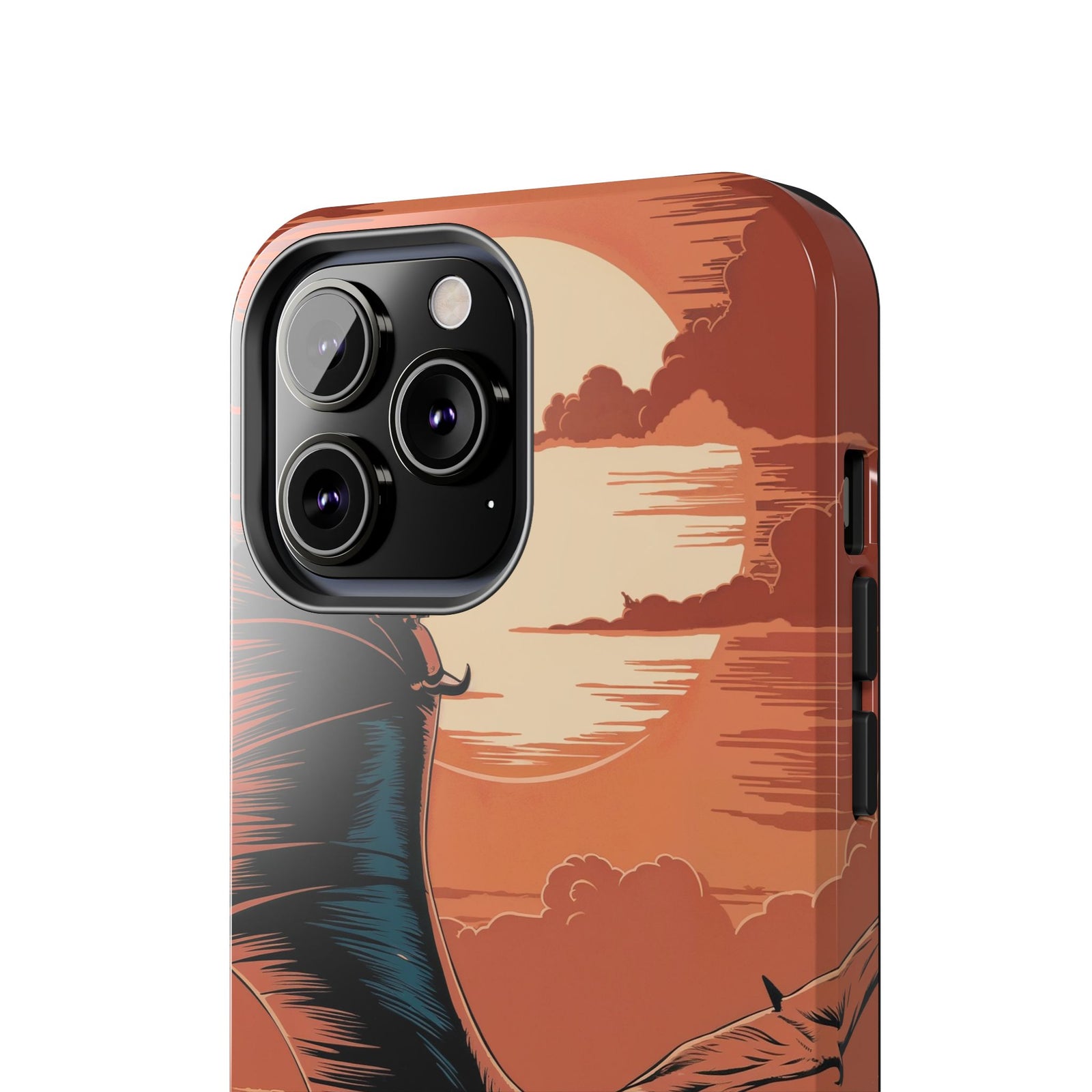 Sunset Pterodactyl Adventure - Dinosaur Phone Case