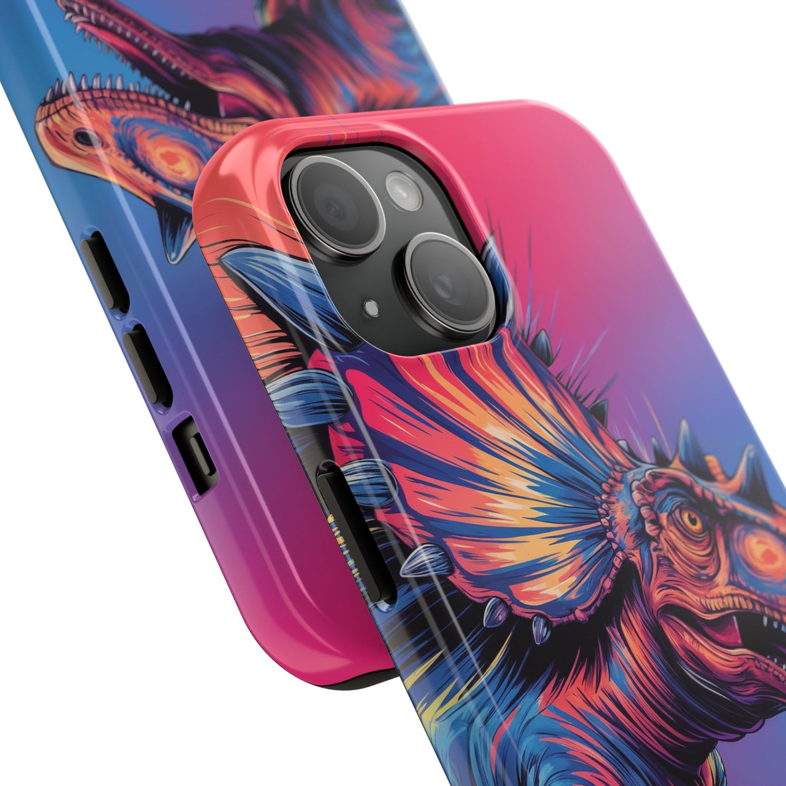 Styracosaurus Neon Roar - Dinosaur Phone Case