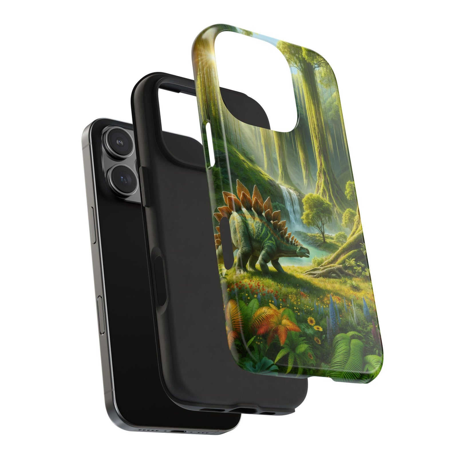 Stegosaurus Paradise Adventure - Dinosaur Phone Case