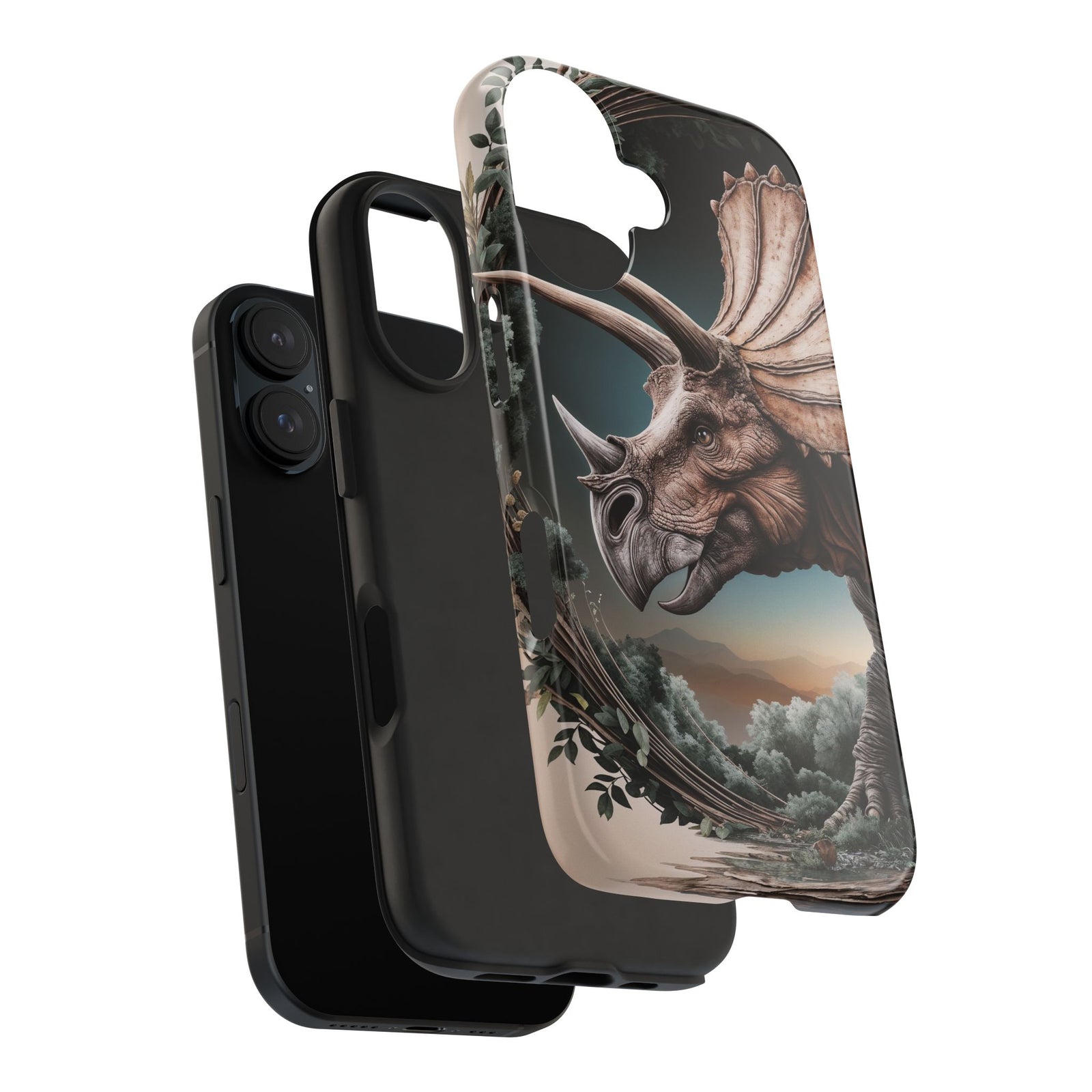 Triceratops Wilderness Adventure - Dinosaur Phone Case