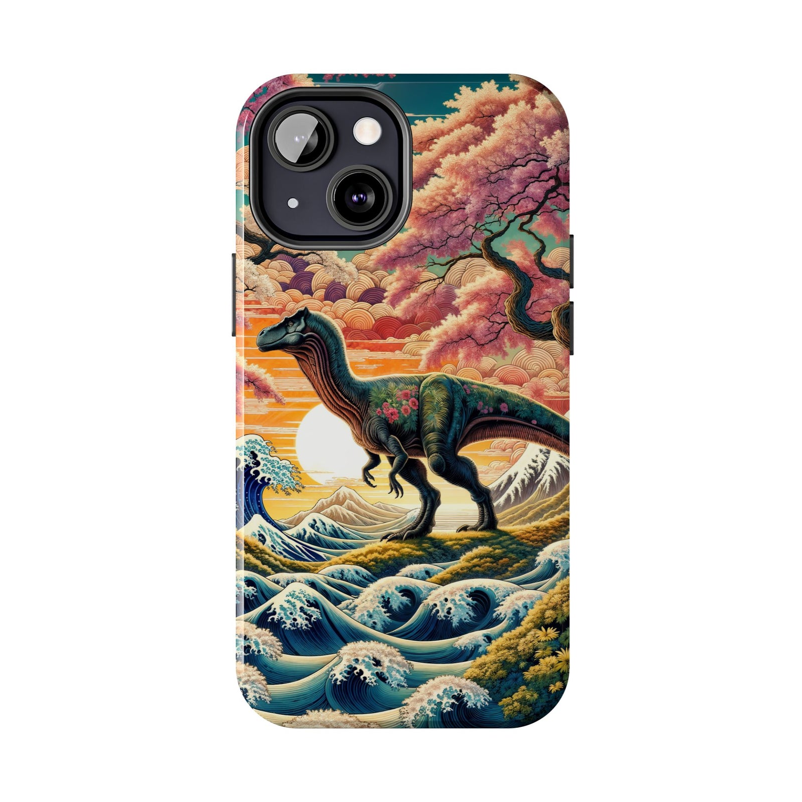 Dino Zen Waves - Dinosaur Phone Case