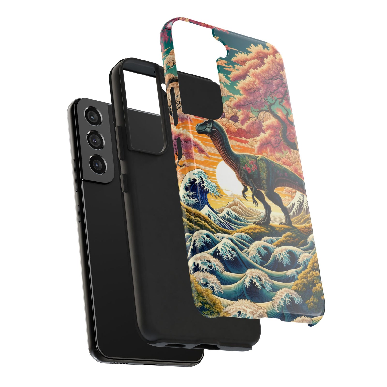 Dino Zen Waves - Dinosaur Phone Case