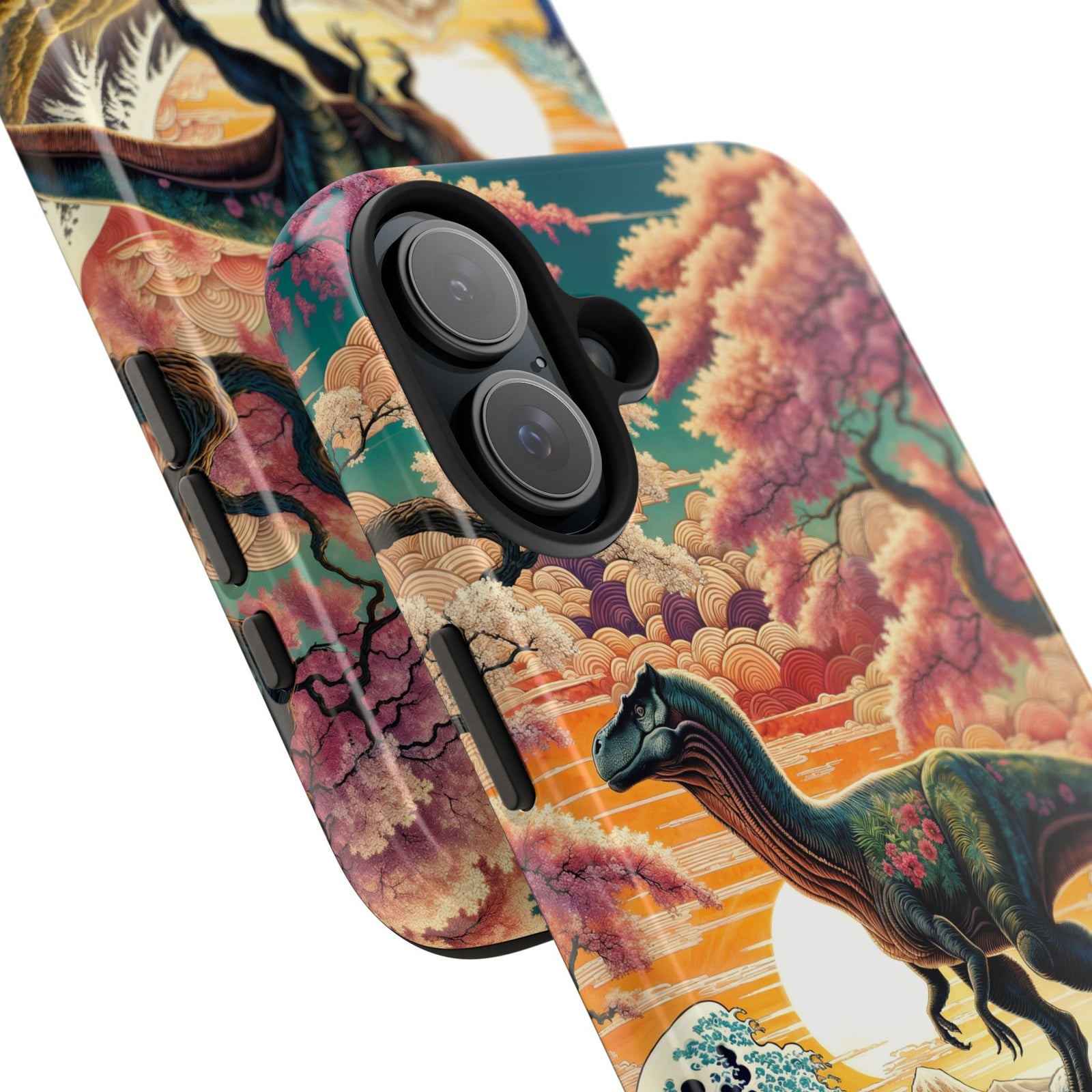 Dino Zen Waves - Dinosaur Phone Case