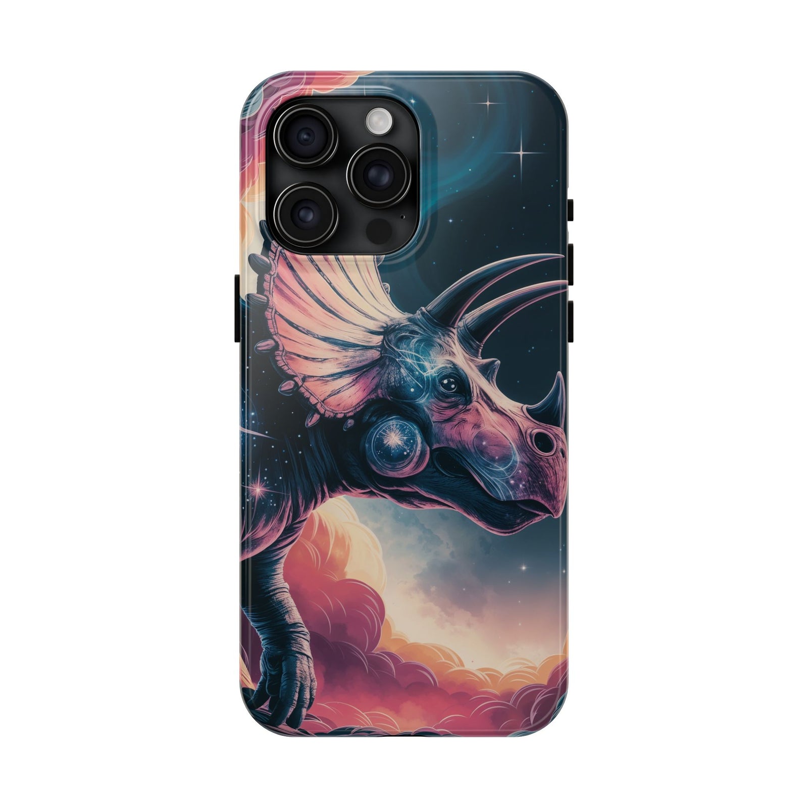 Triceratops Cosmic Adventure - Dinosaur Phone Case