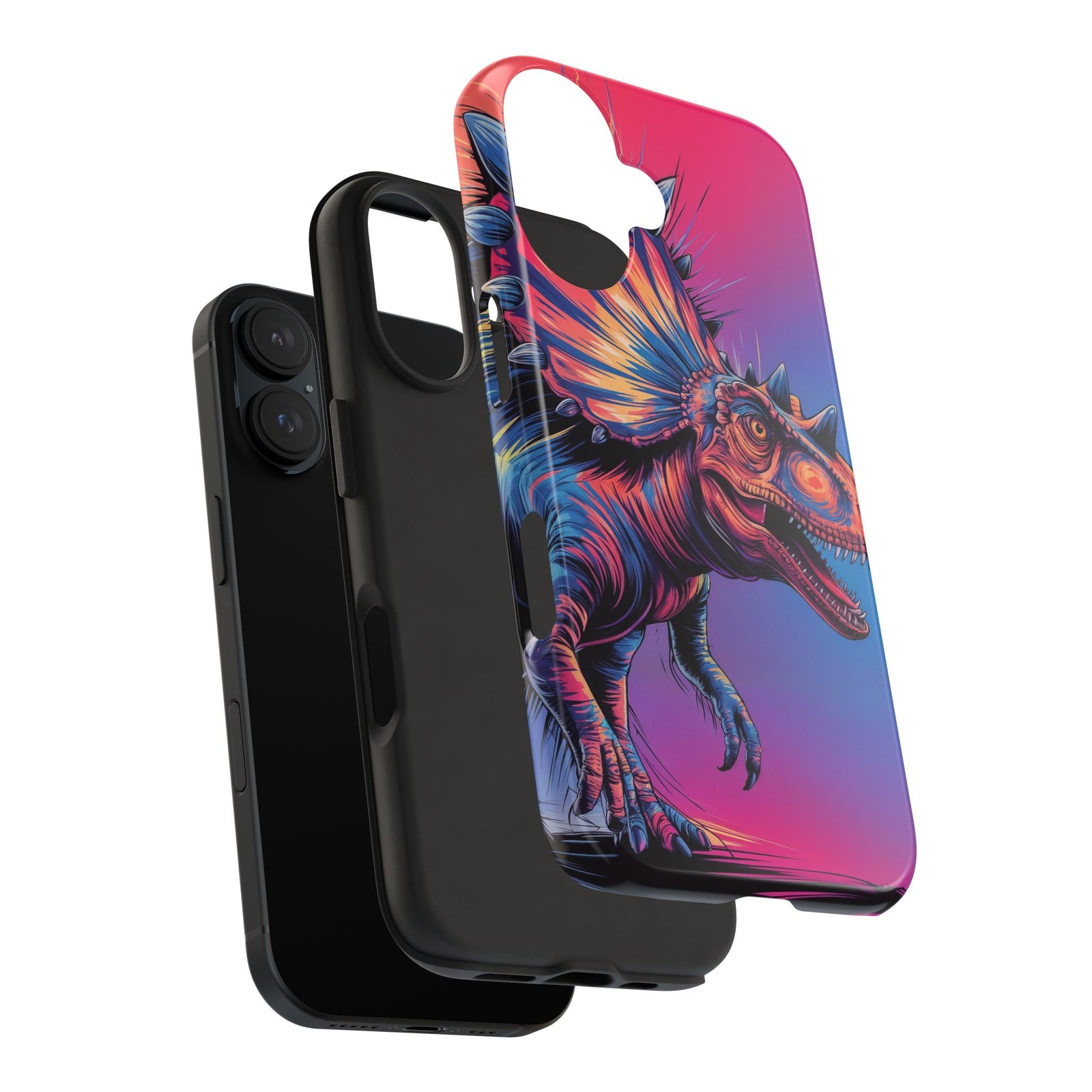 Styracosaurus Neon Roar - Dinosaur Phone Case