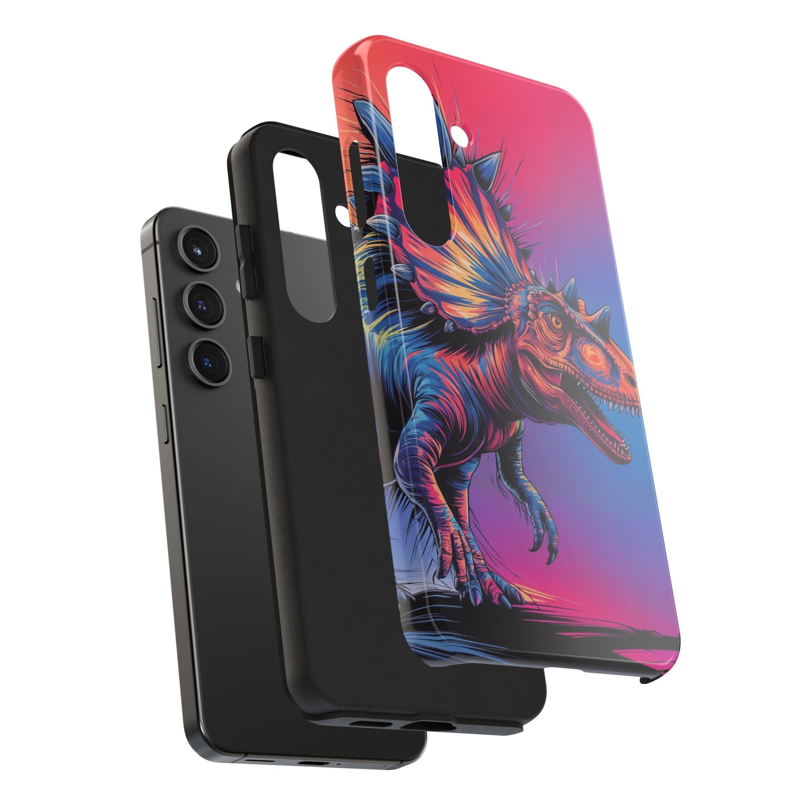 Styracosaurus Neon Roar - Dinosaur Phone Case