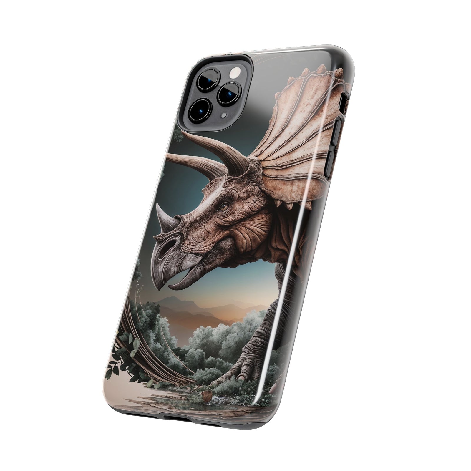 Triceratops Wilderness Adventure - Dinosaur Phone Case