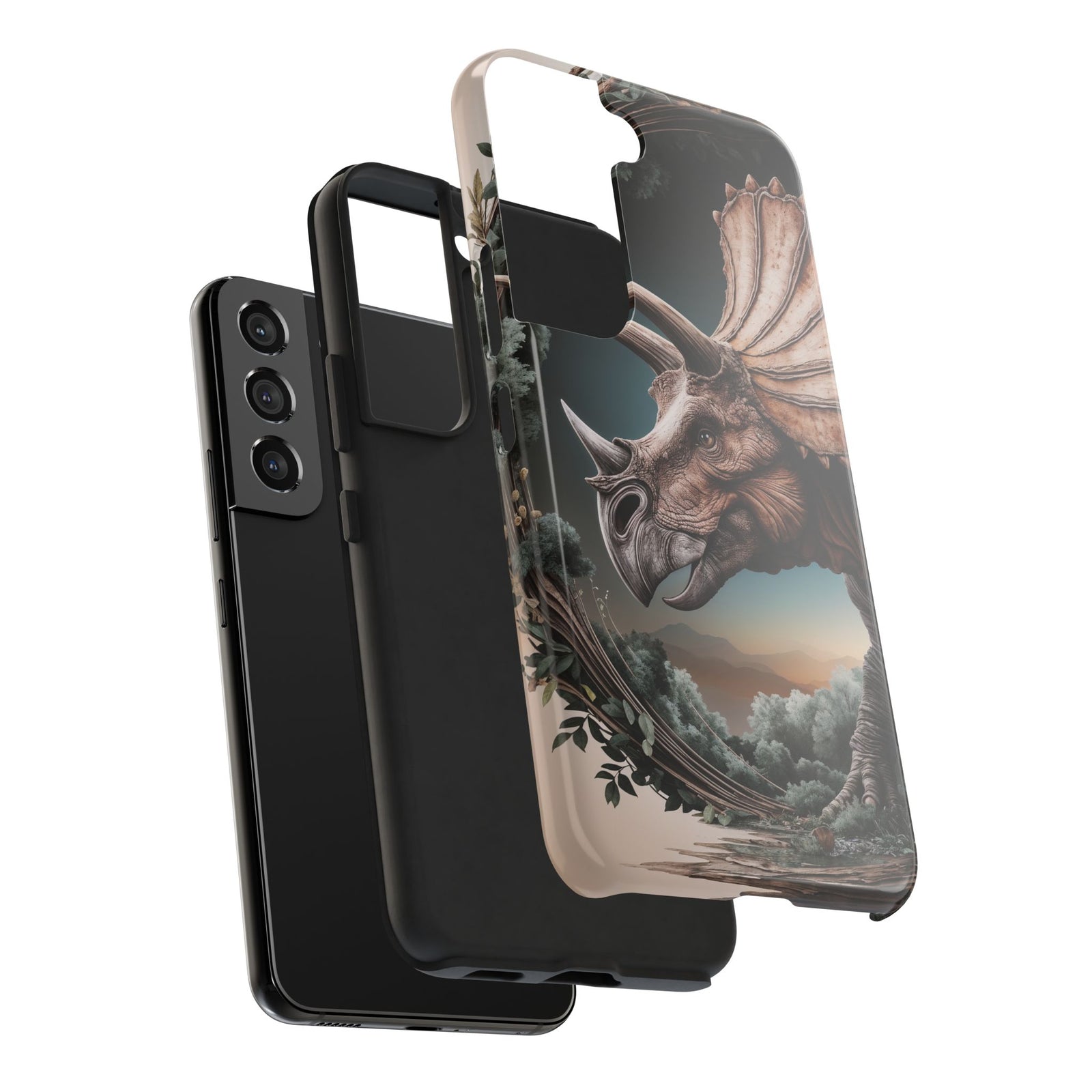 Triceratops Wilderness Adventure - Dinosaur Phone Case