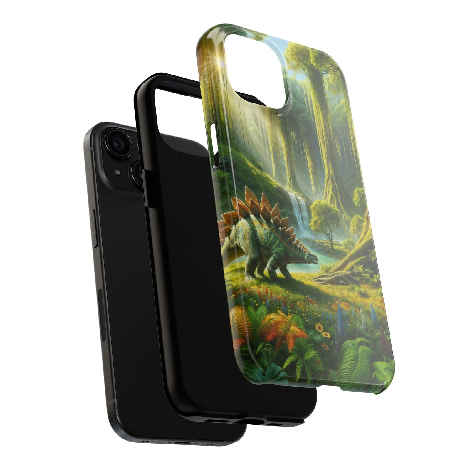 Stegosaurus Paradise Adventure - Dinosaur Phone Case