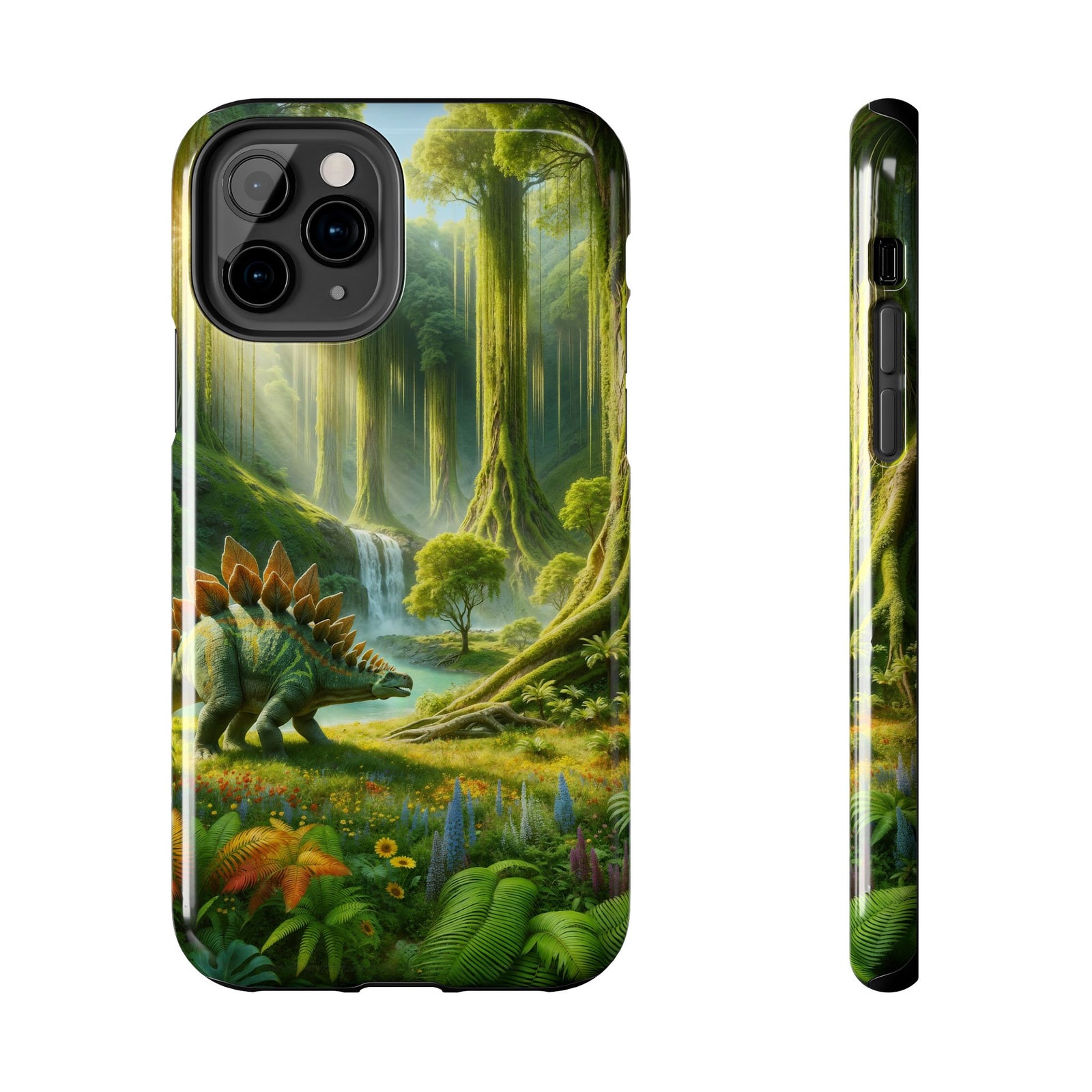 Stegosaurus Paradise Adventure - Dinosaur Phone Case