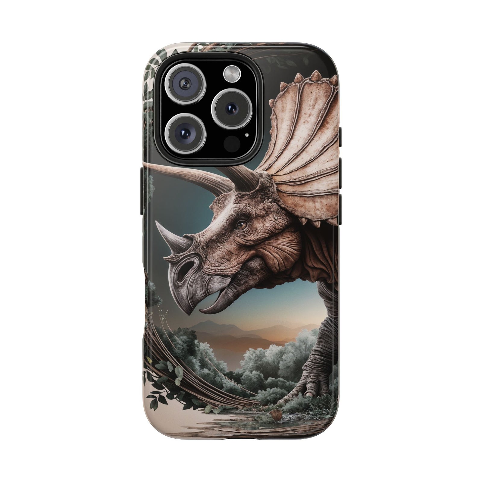 Triceratops Wilderness Adventure - Dinosaur Phone Case