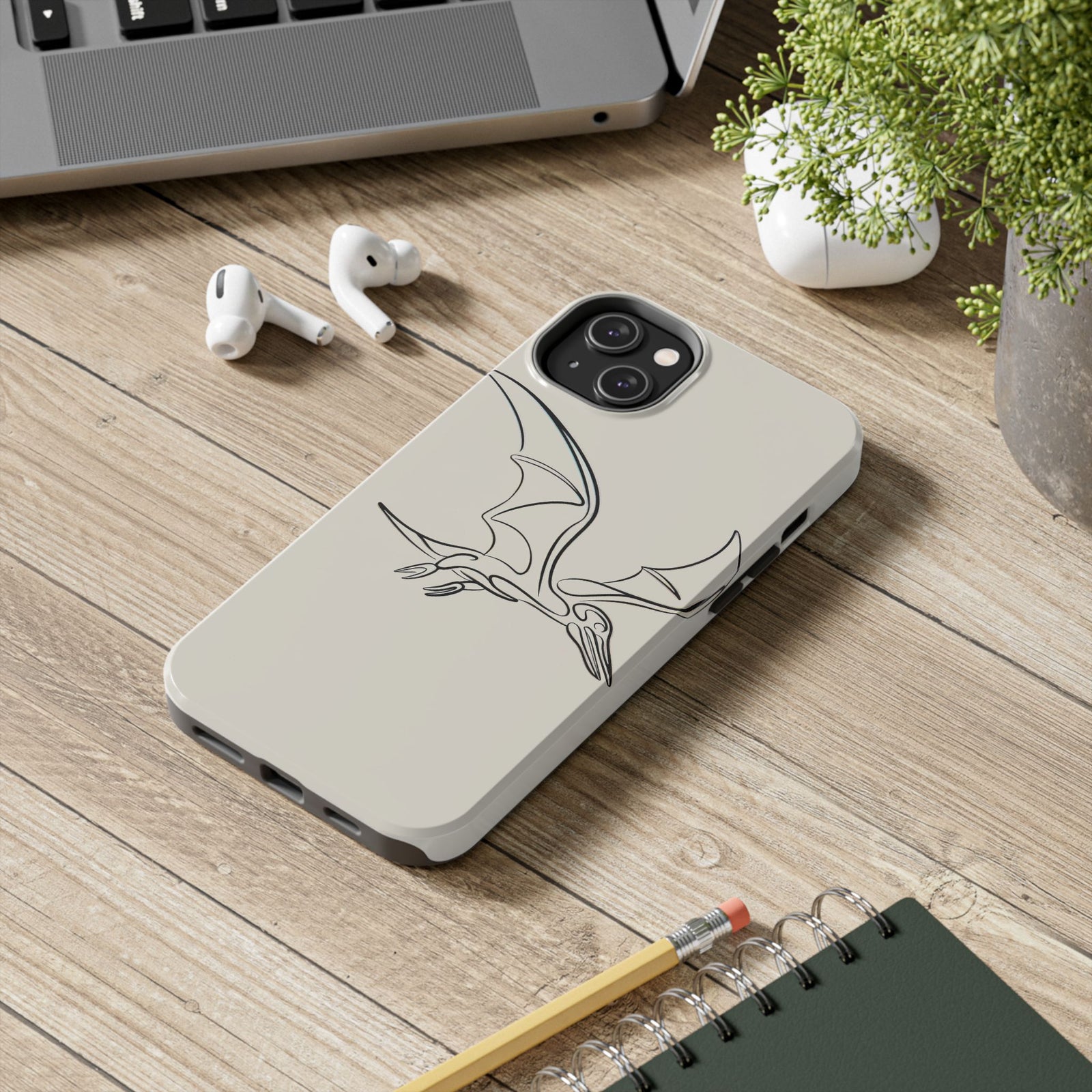 Pterodactyl Glide Art - Dinosaur Phone Case