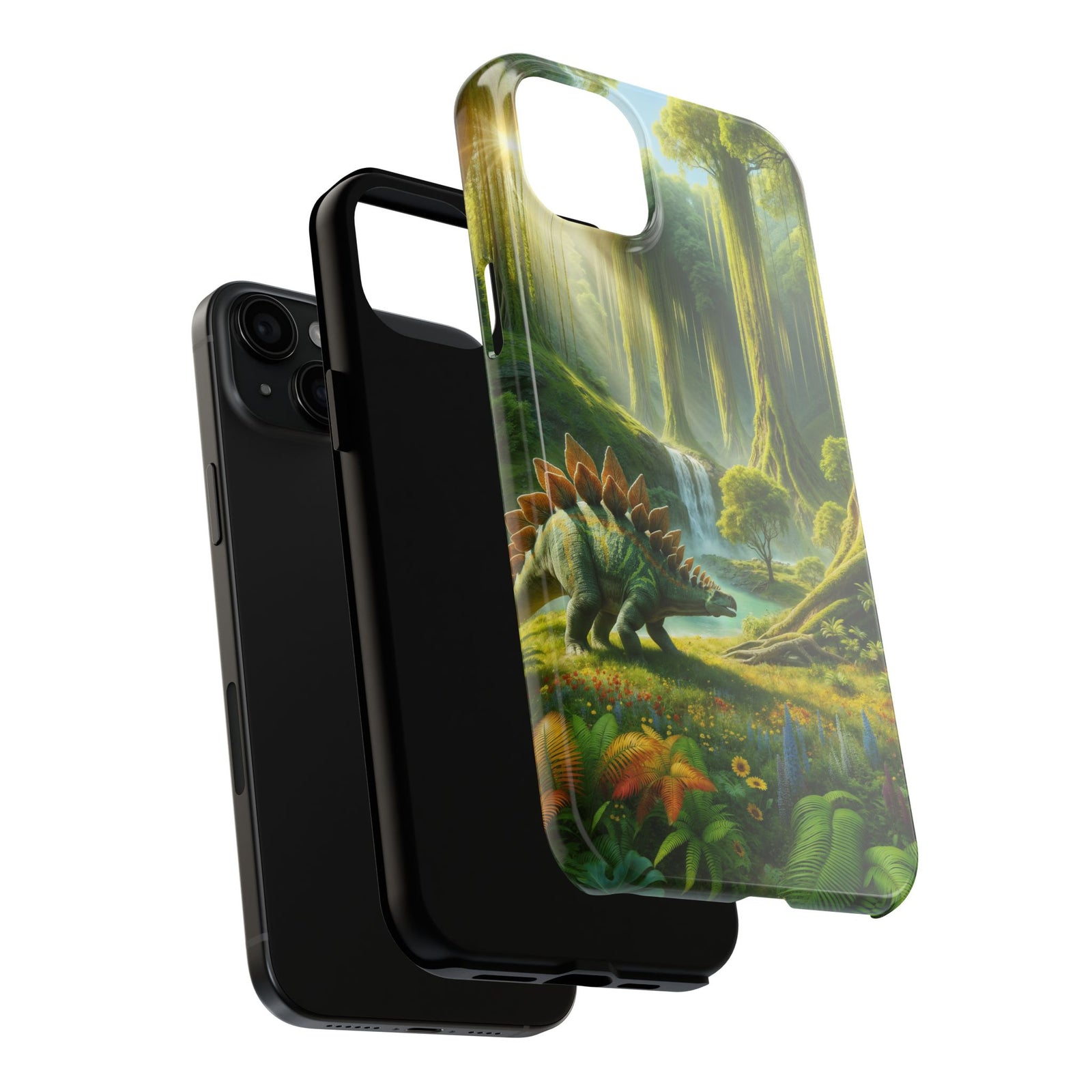 Stegosaurus Paradise Adventure - Dinosaur Phone Case