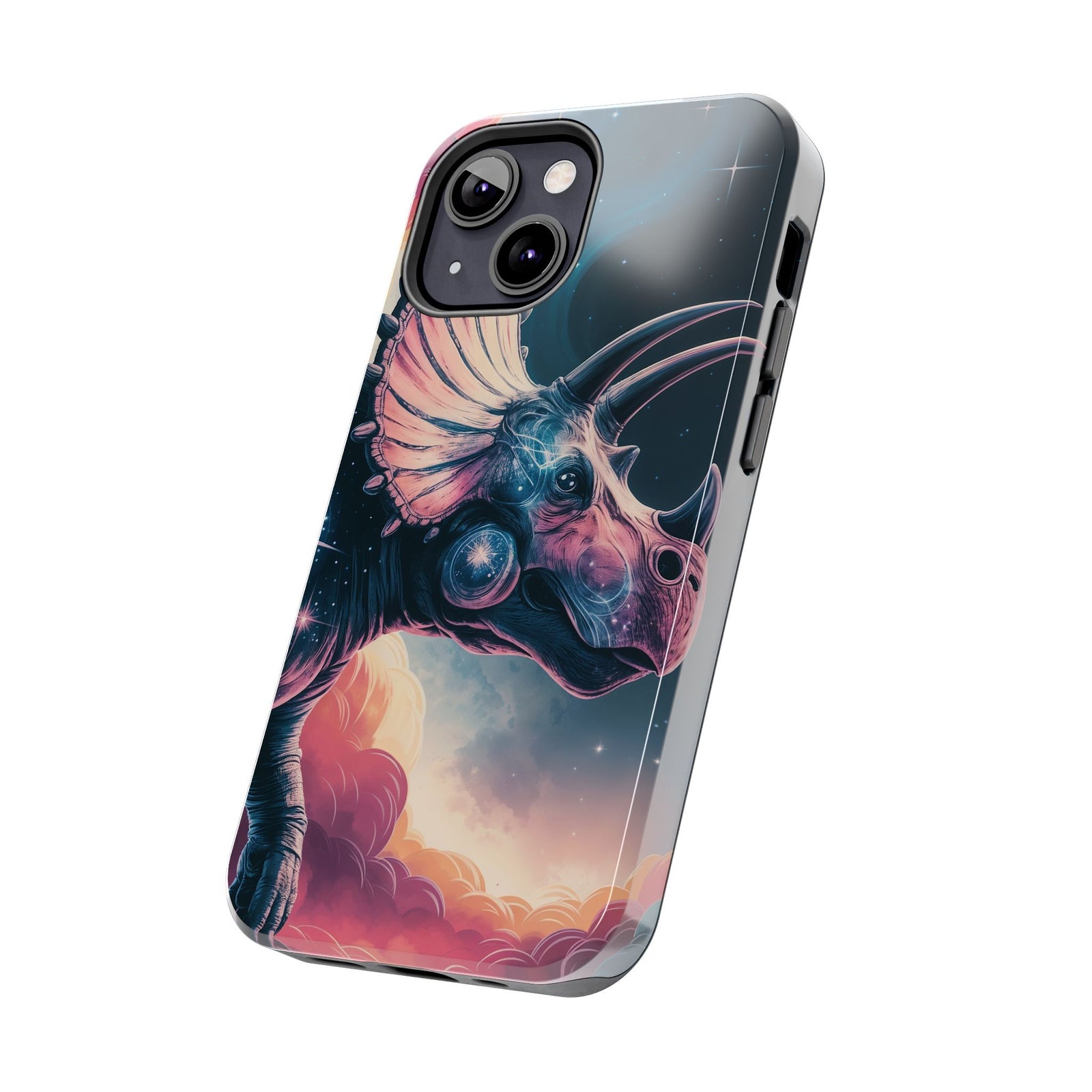 Triceratops Cosmic Adventure - Dinosaur Phone Case