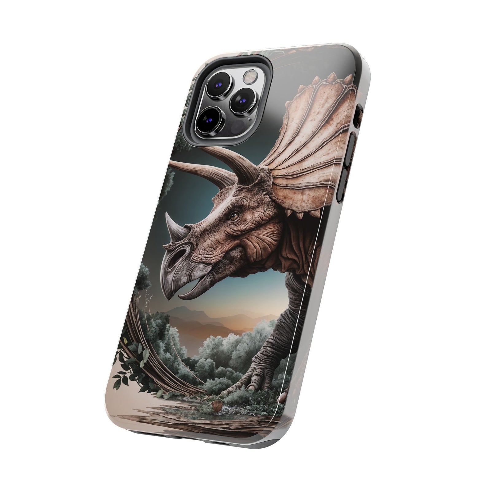 Triceratops Wilderness Adventure - Dinosaur Phone Case