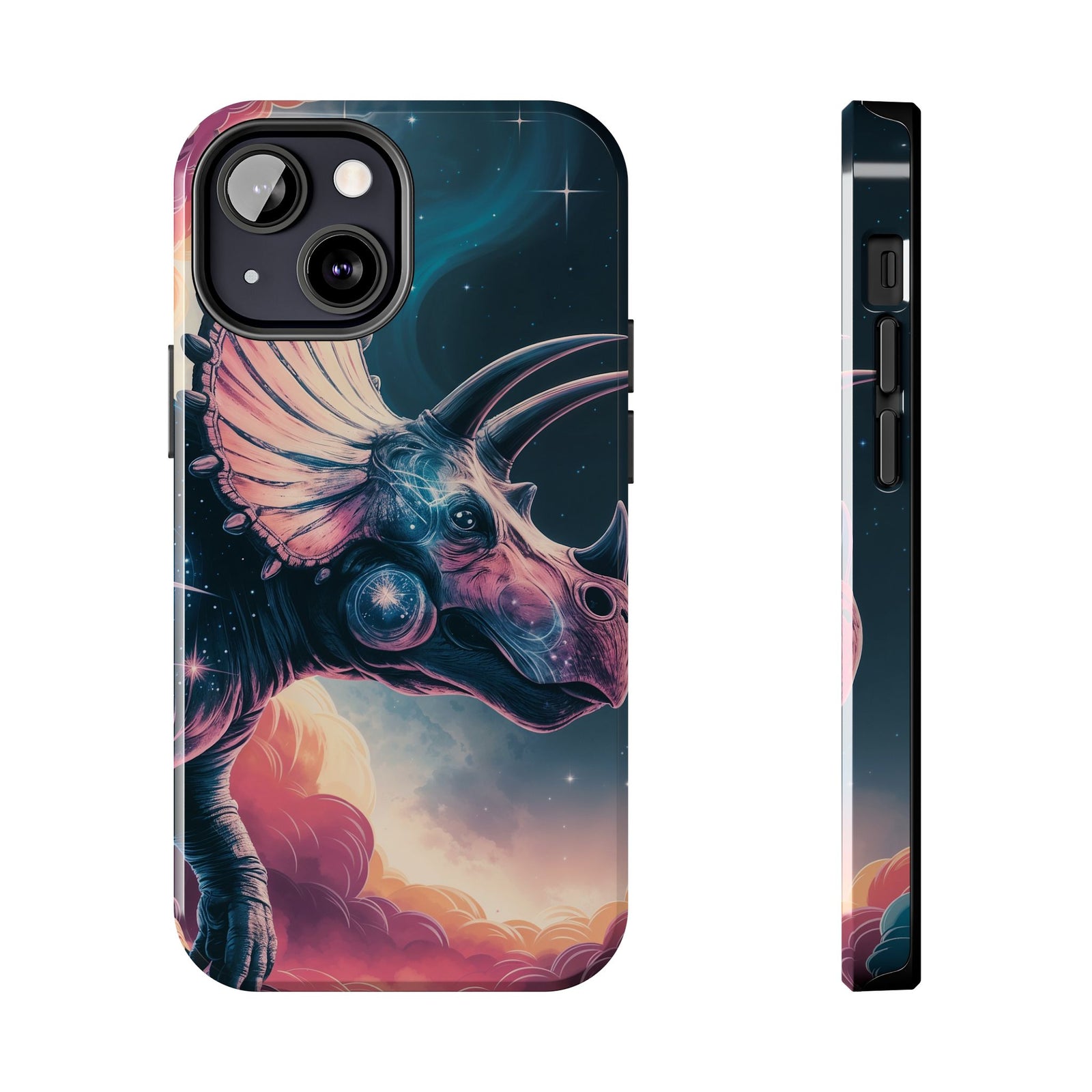 Triceratops Cosmic Adventure - Dinosaur Phone Case