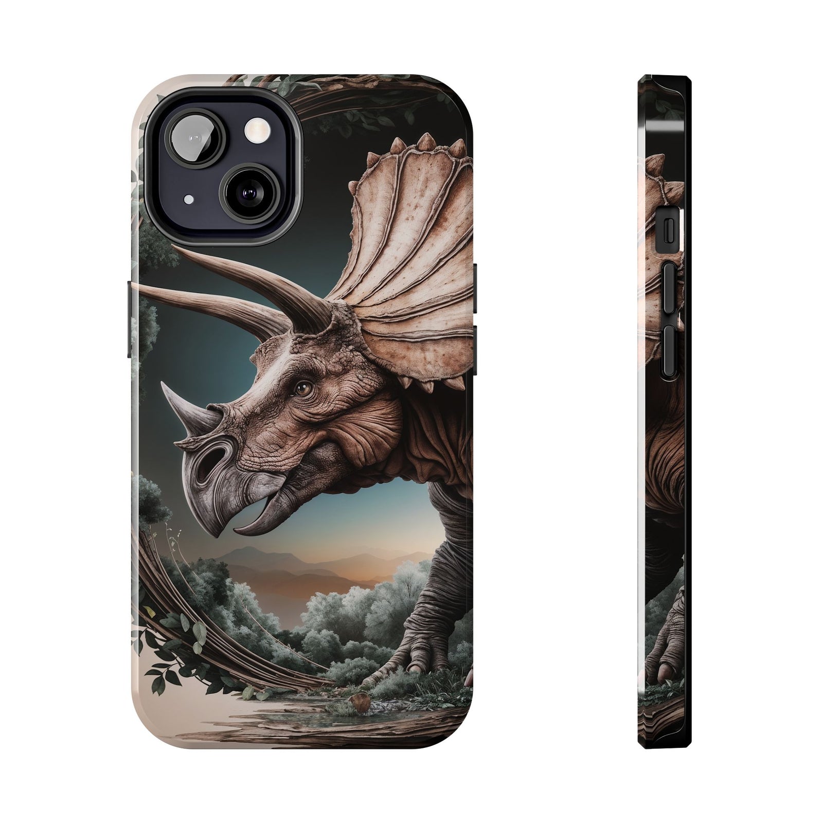 Triceratops Wilderness Adventure - Dinosaur Phone Case