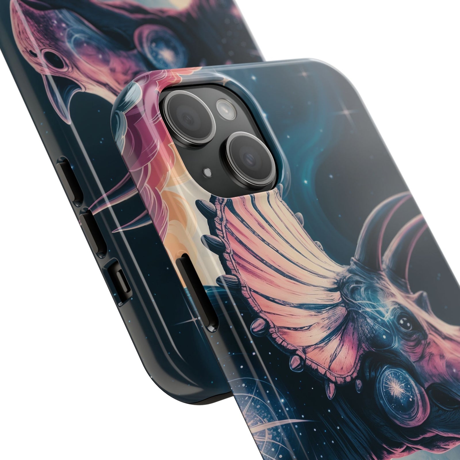 Triceratops Cosmic Adventure - Dinosaur Phone Case