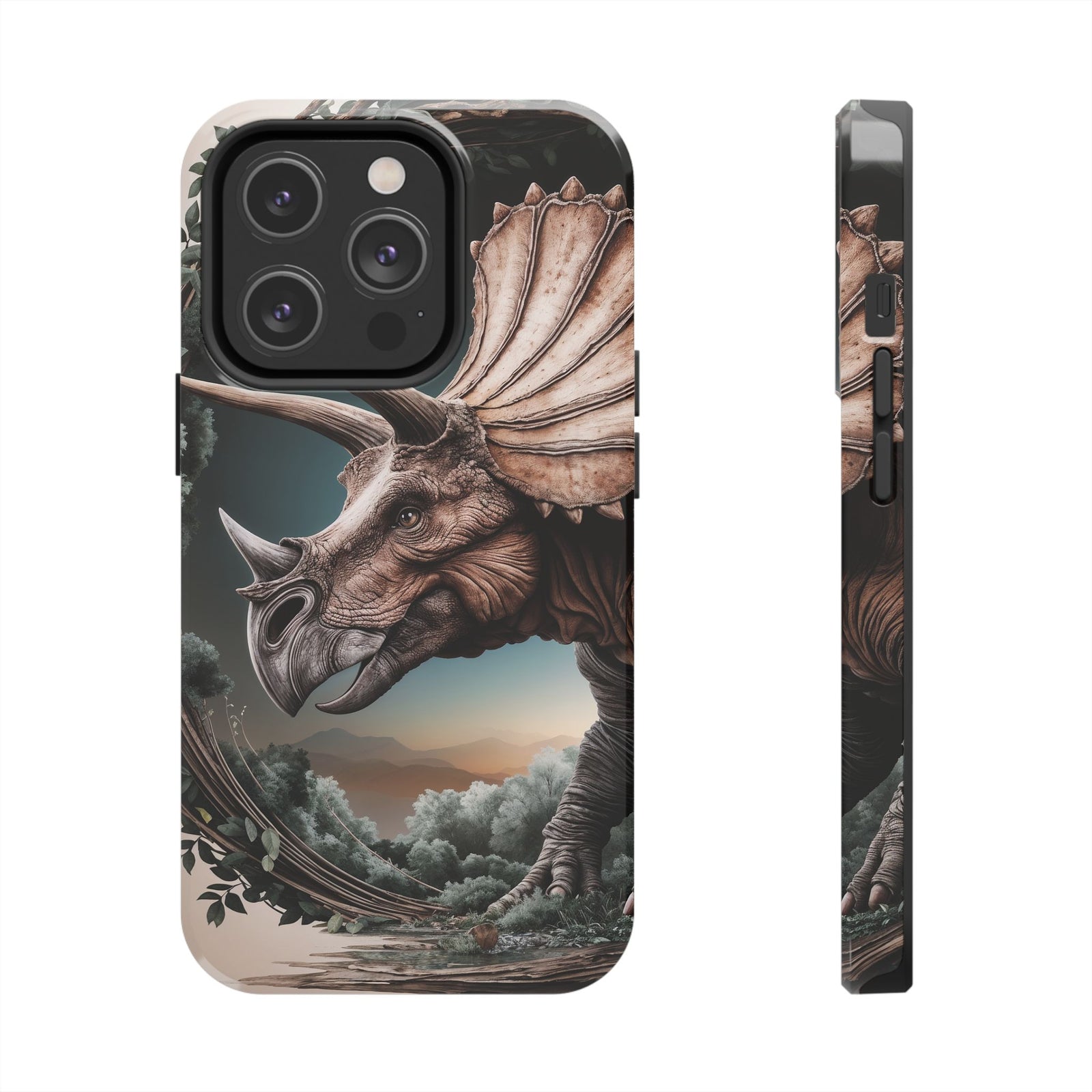 Triceratops Wilderness Adventure - Dinosaur Phone Case