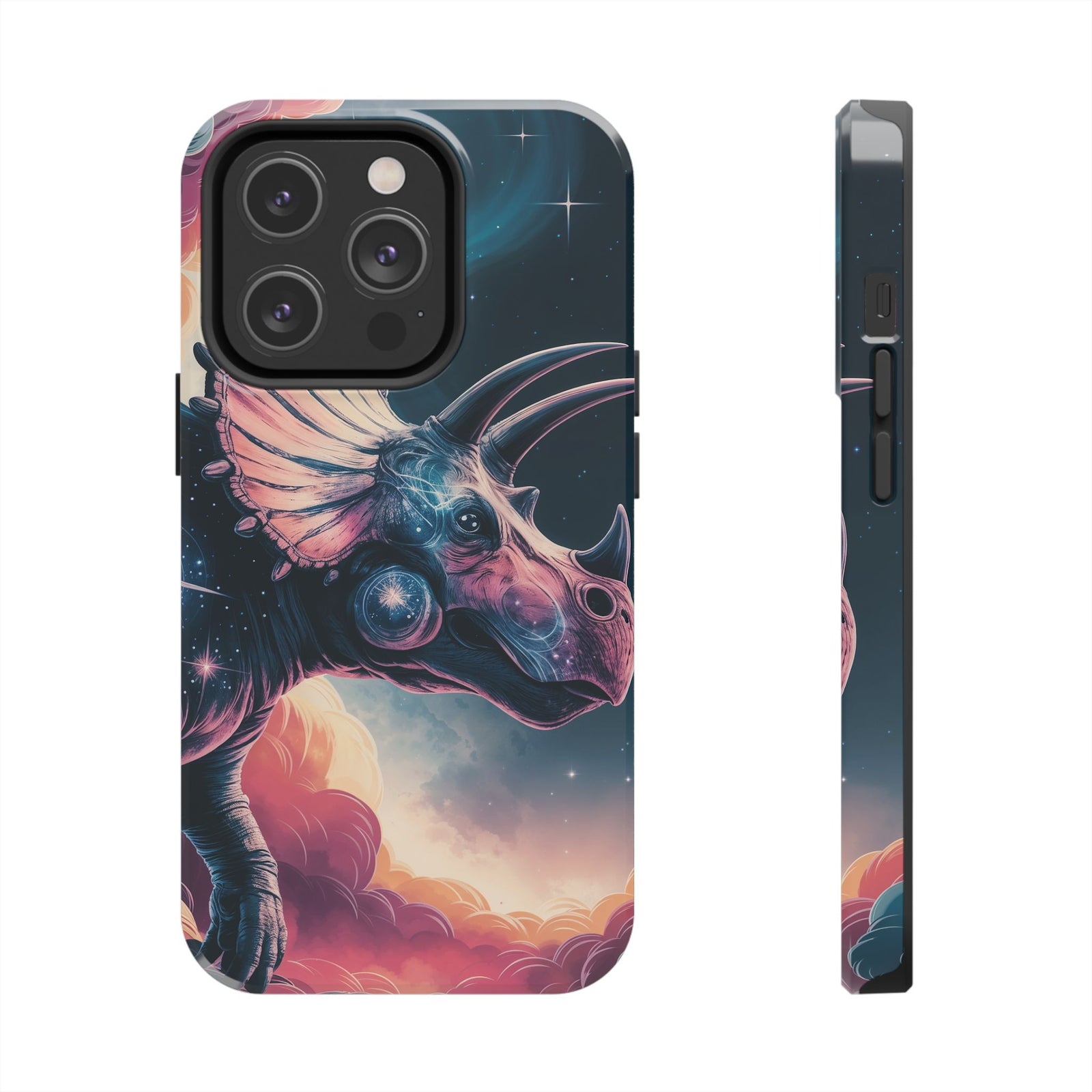 Triceratops Cosmic Adventure - Dinosaur Phone Case