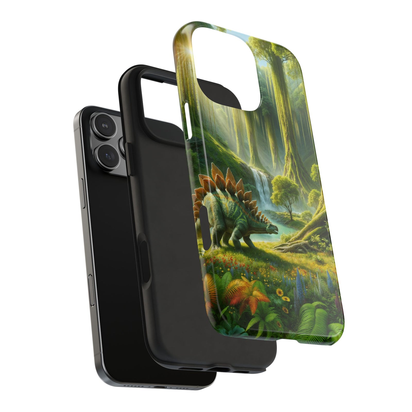 Stegosaurus Paradise Adventure - Dinosaur Phone Case