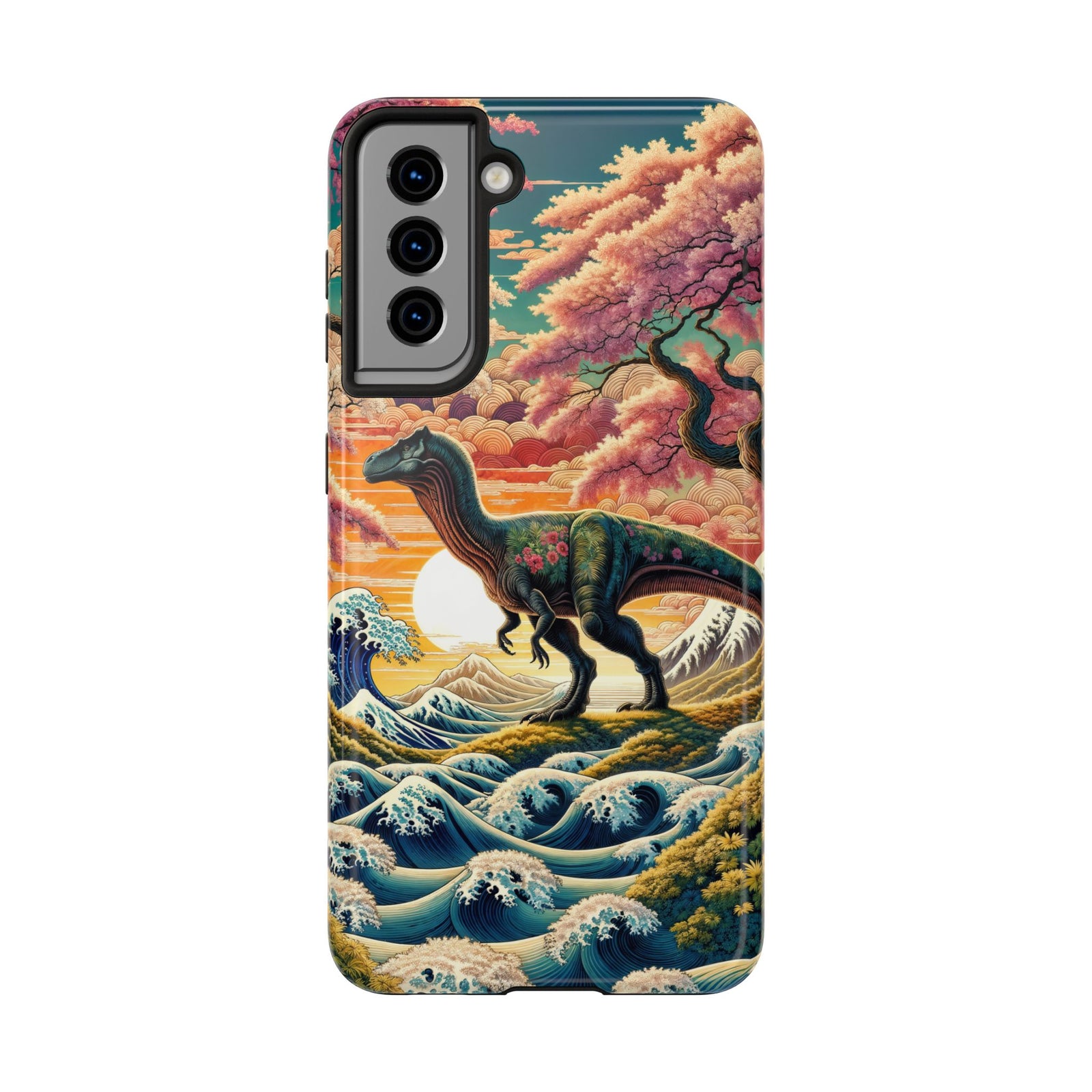 Dino Zen Waves - Dinosaur Phone Case