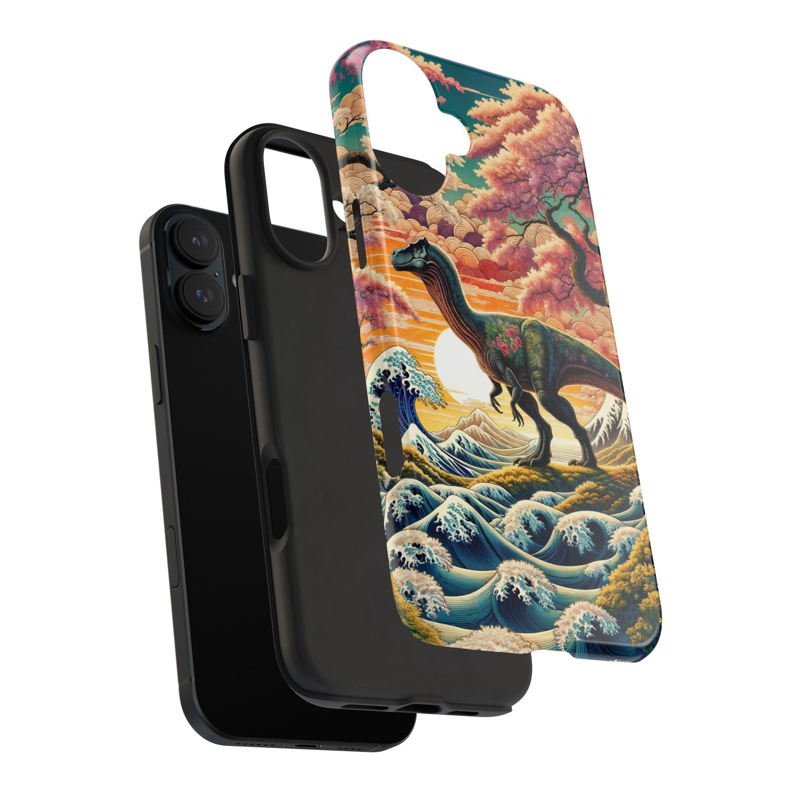 Dino Zen Waves - Dinosaur Phone Case