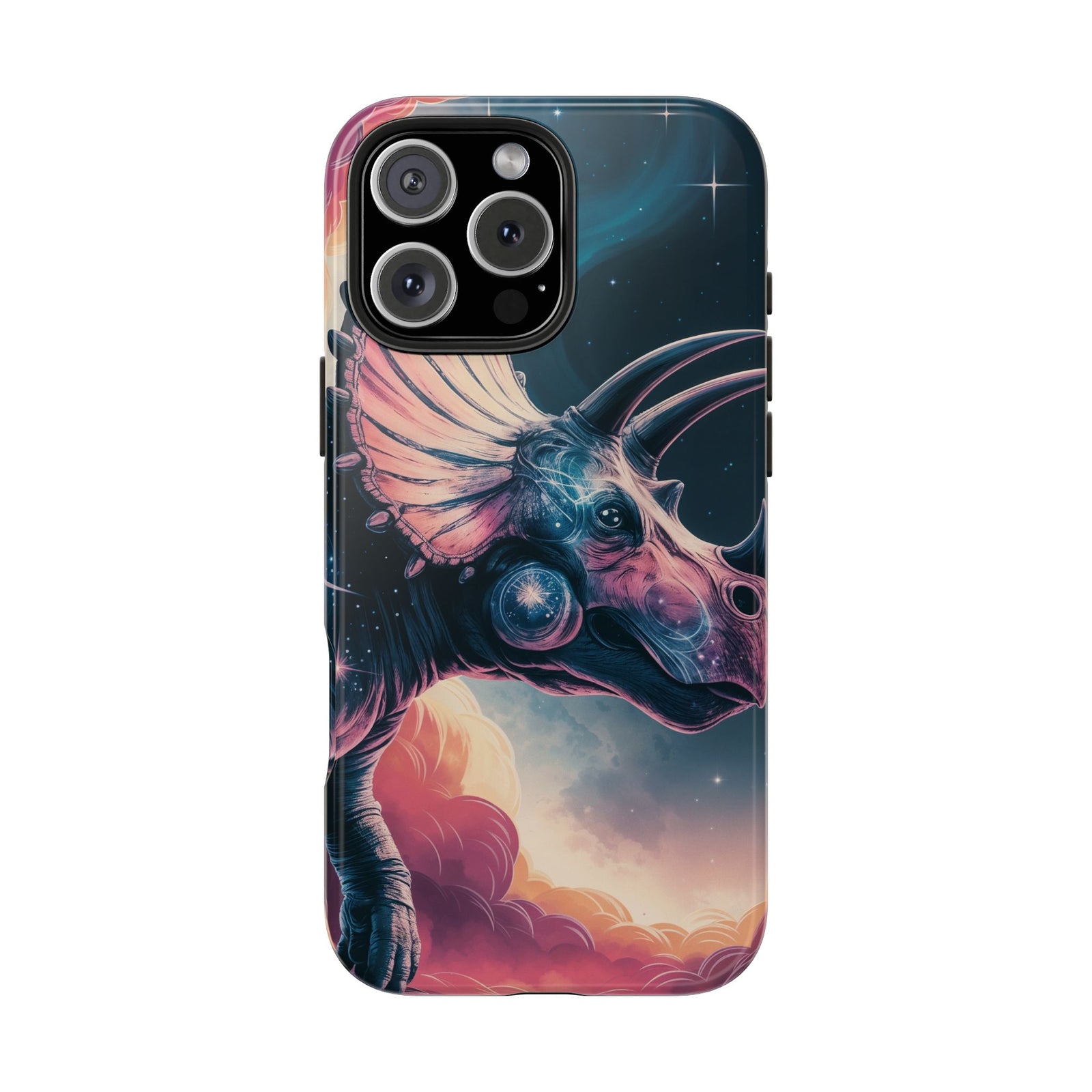 Triceratops Cosmic Adventure - Dinosaur Phone Case