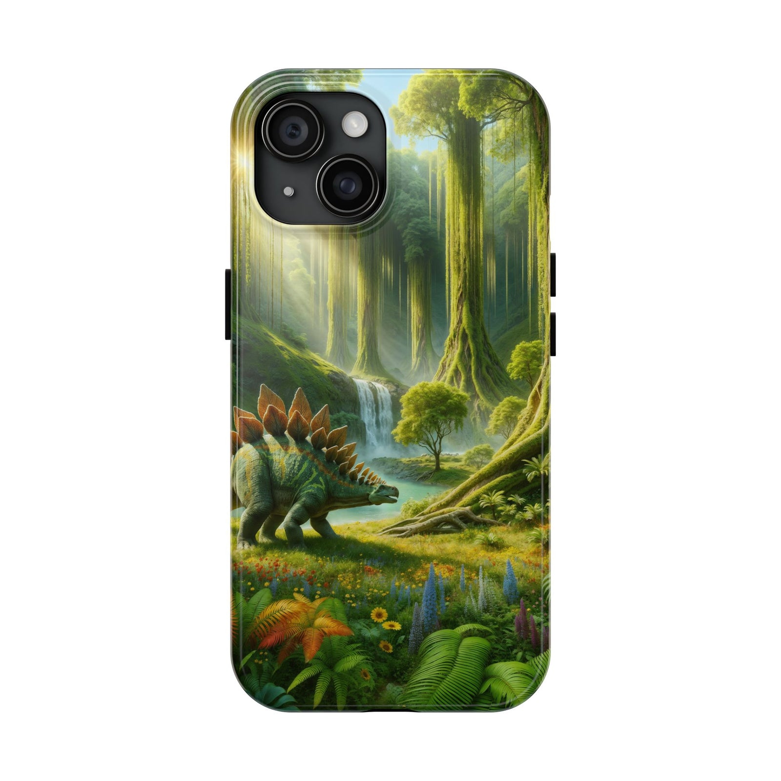 Stegosaurus Paradise Adventure - Dinosaur Phone Case