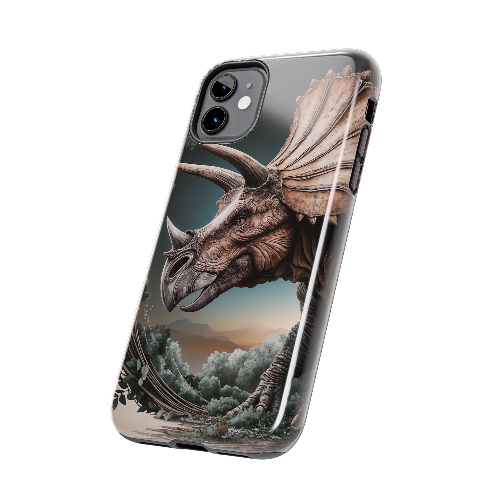 Triceratops Wilderness Adventure - Dinosaur Phone Case
