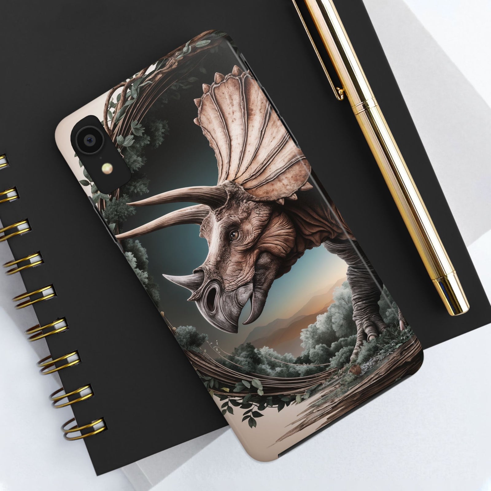 Triceratops Wilderness Adventure - Dinosaur Phone Case