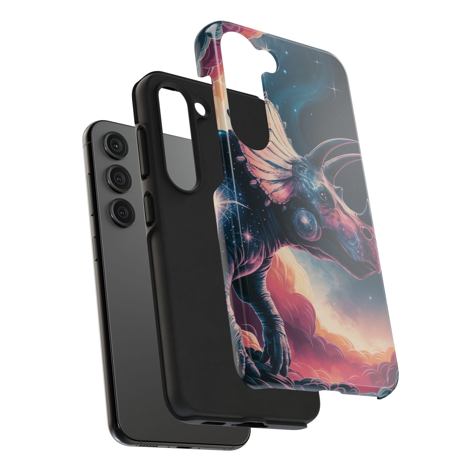 Triceratops Cosmic Adventure - Dinosaur Phone Case