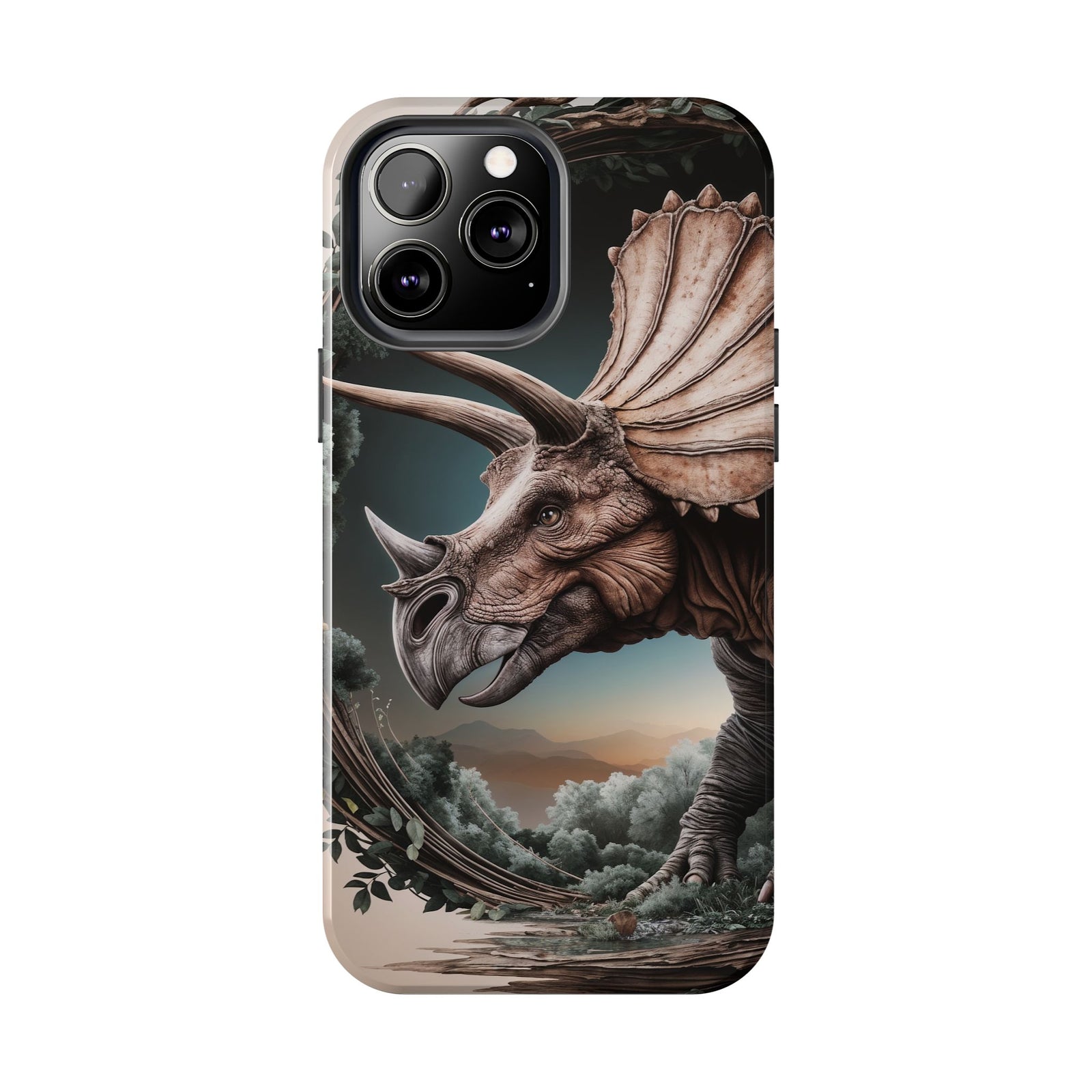 Triceratops Wilderness Adventure - Dinosaur Phone Case