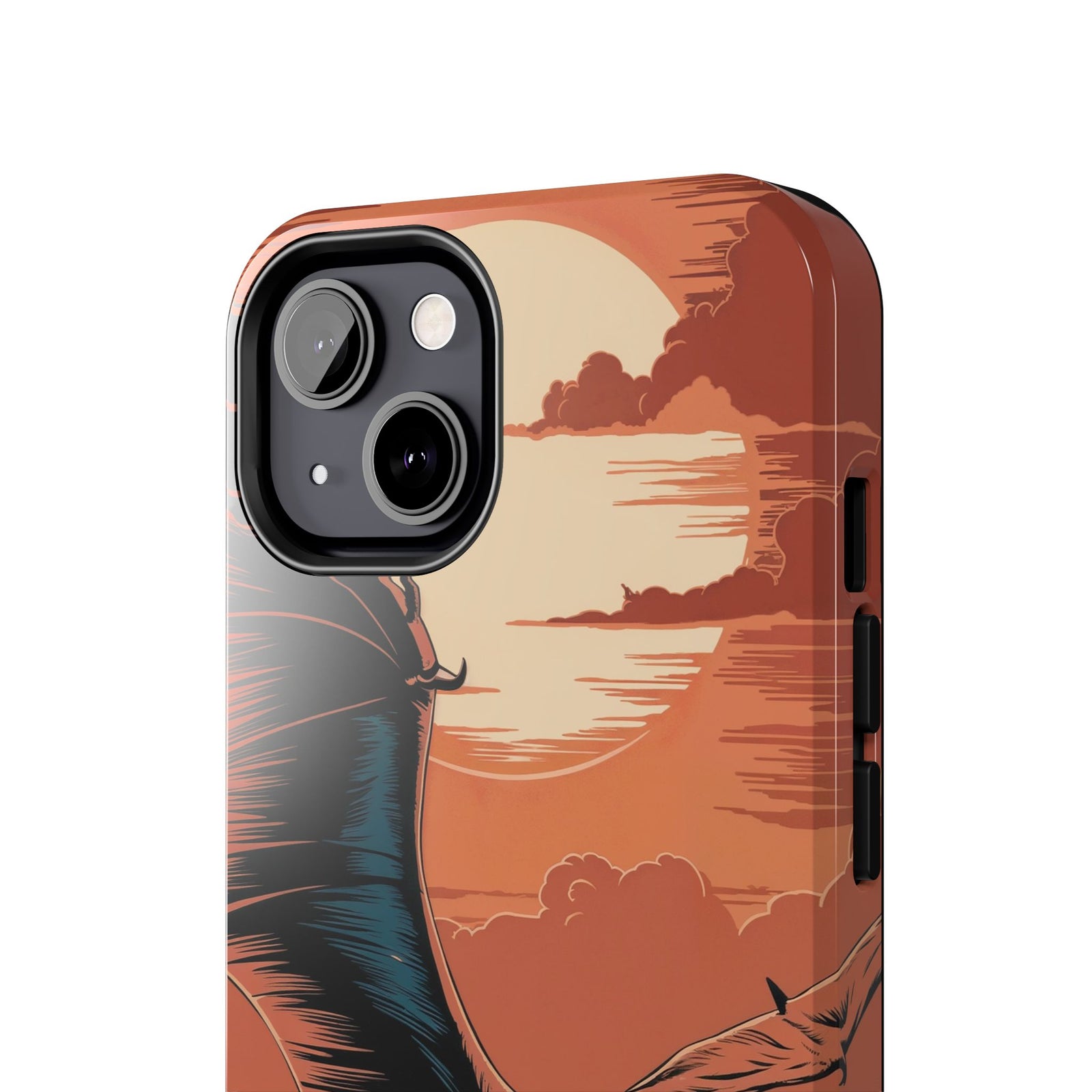Sunset Pterodactyl Adventure - Dinosaur Phone Case