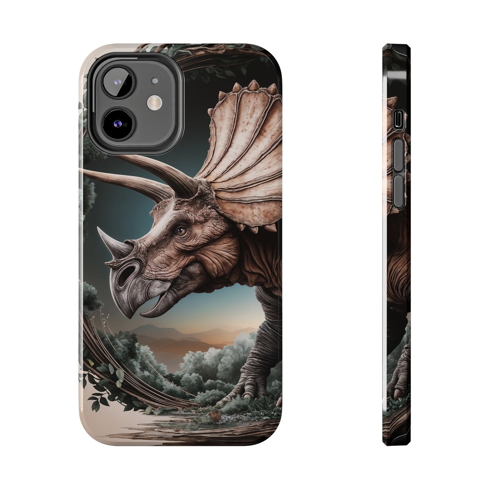Triceratops Wilderness Adventure - Dinosaur Phone Case
