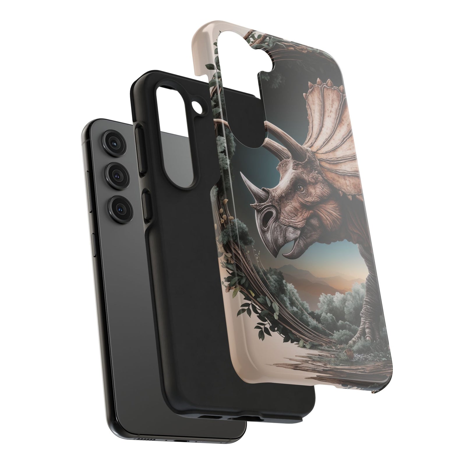 Triceratops Wilderness Adventure - Dinosaur Phone Case