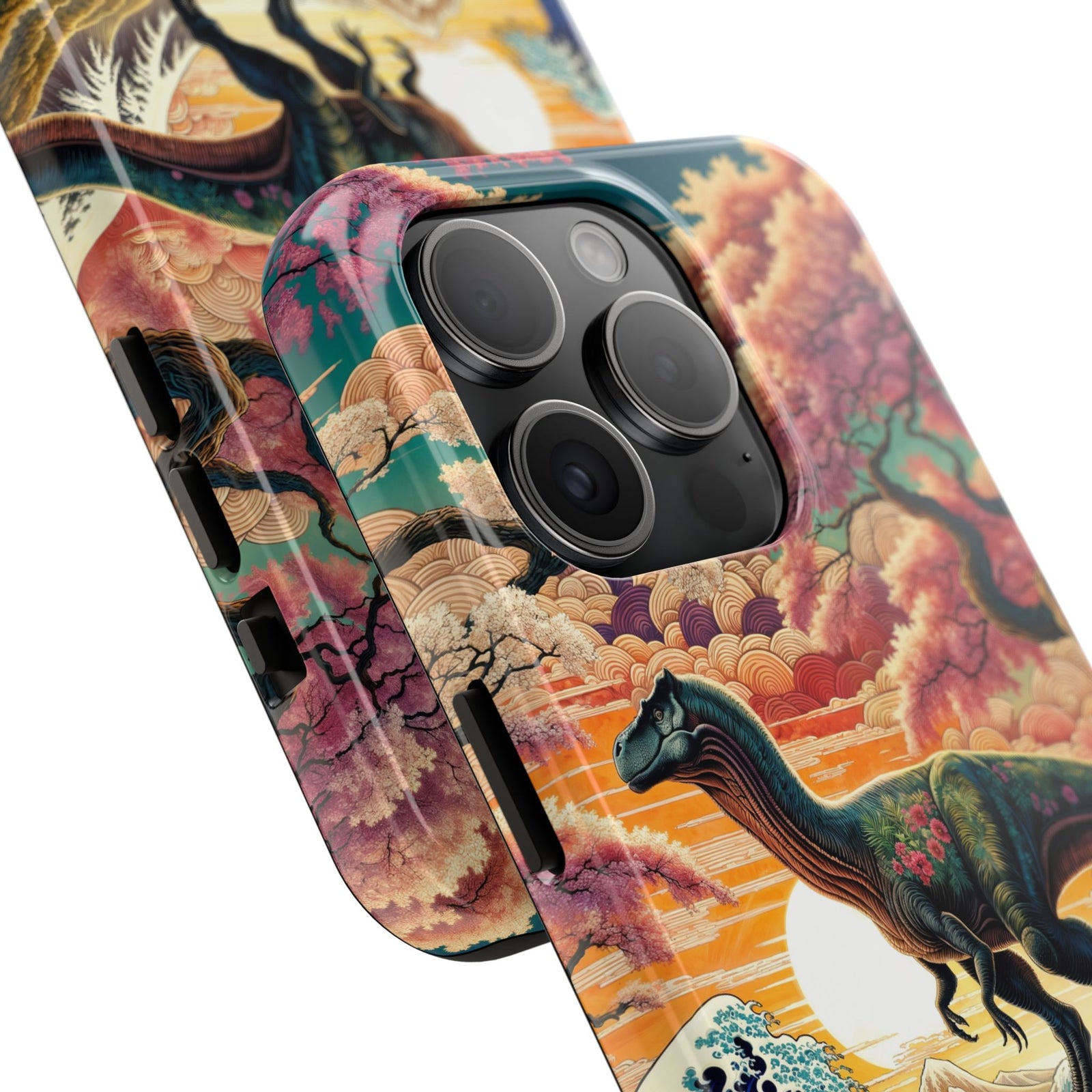 Dino Zen Waves - Dinosaur Phone Case