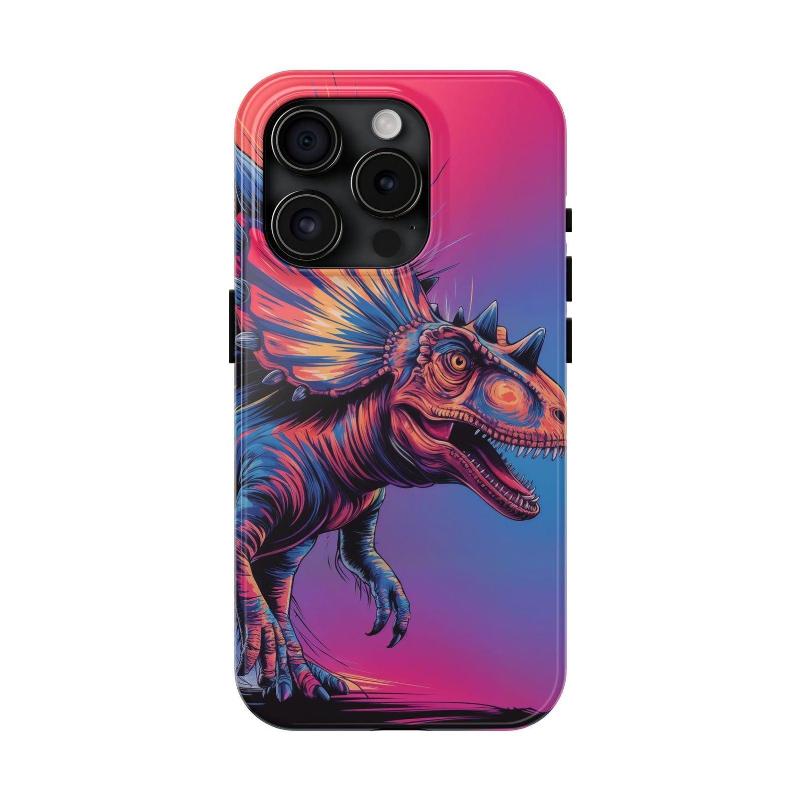 Styracosaurus Neon Roar - Dinosaur Phone Case