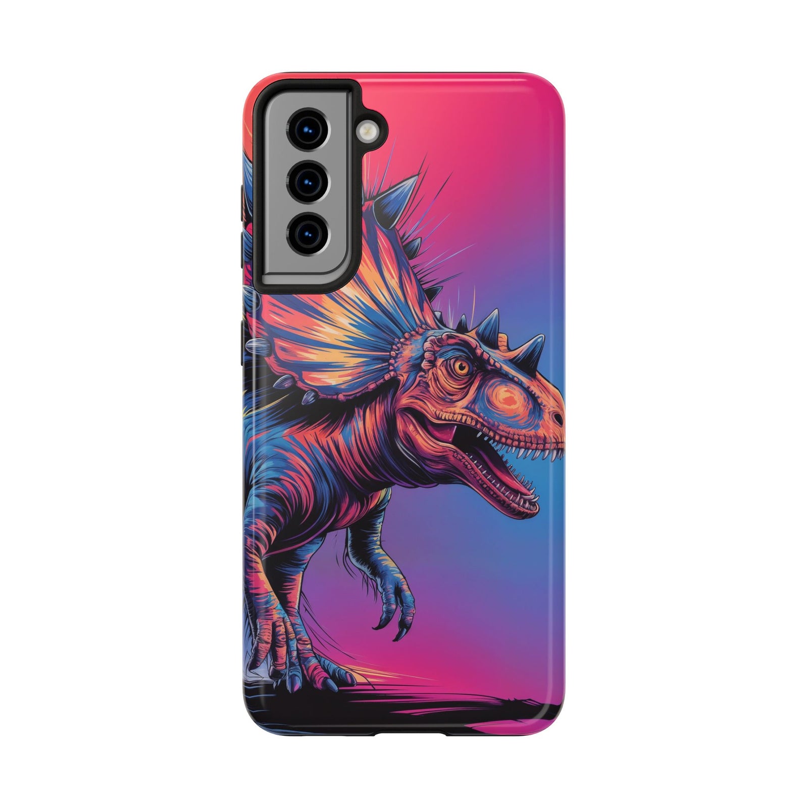Styracosaurus Neon Roar - Dinosaur Phone Case