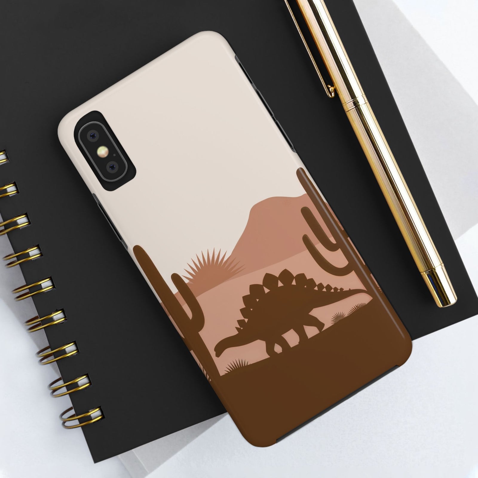 Desert Dino Silhouette - Dinosaur Phone Case