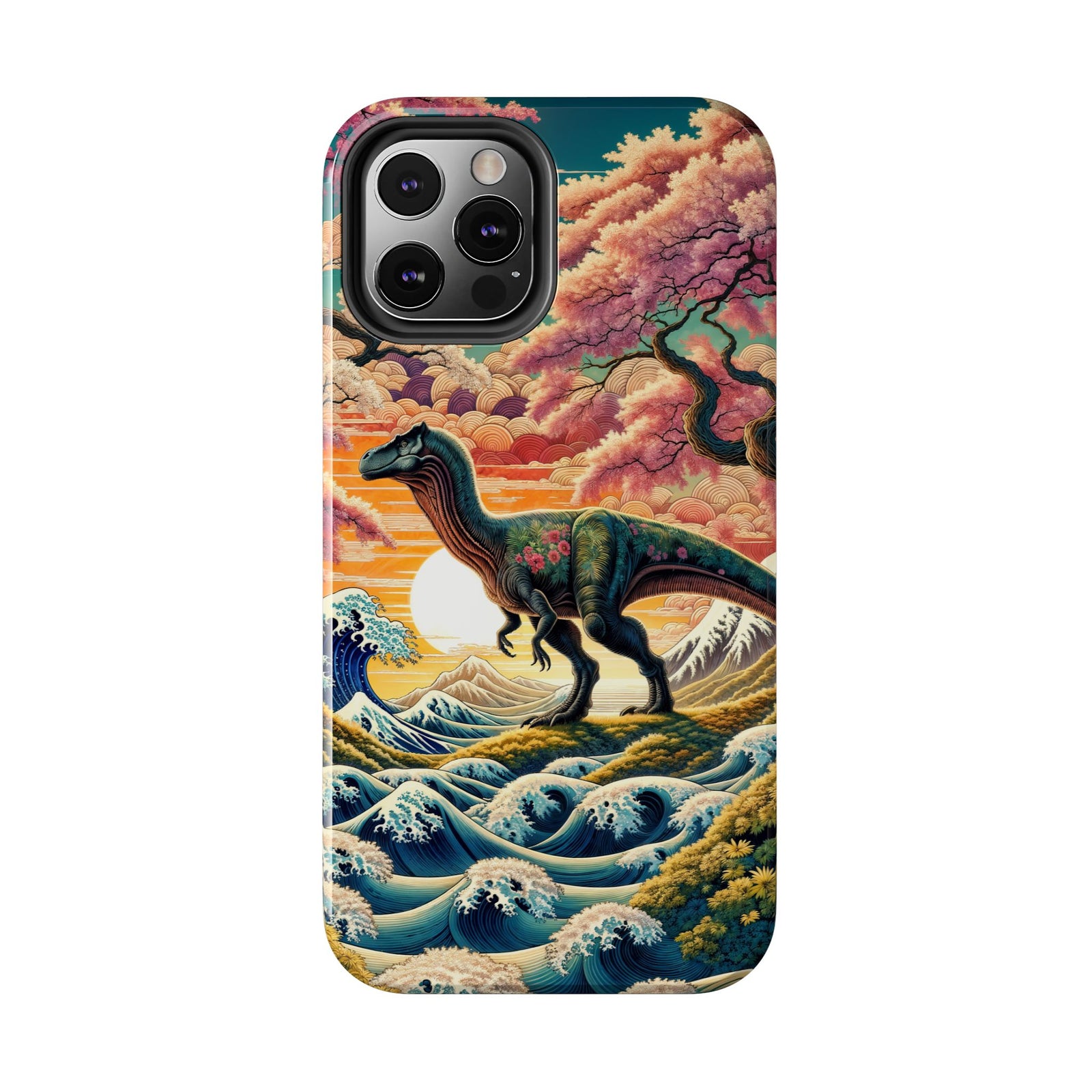 Dino Zen Waves - Dinosaur Phone Case
