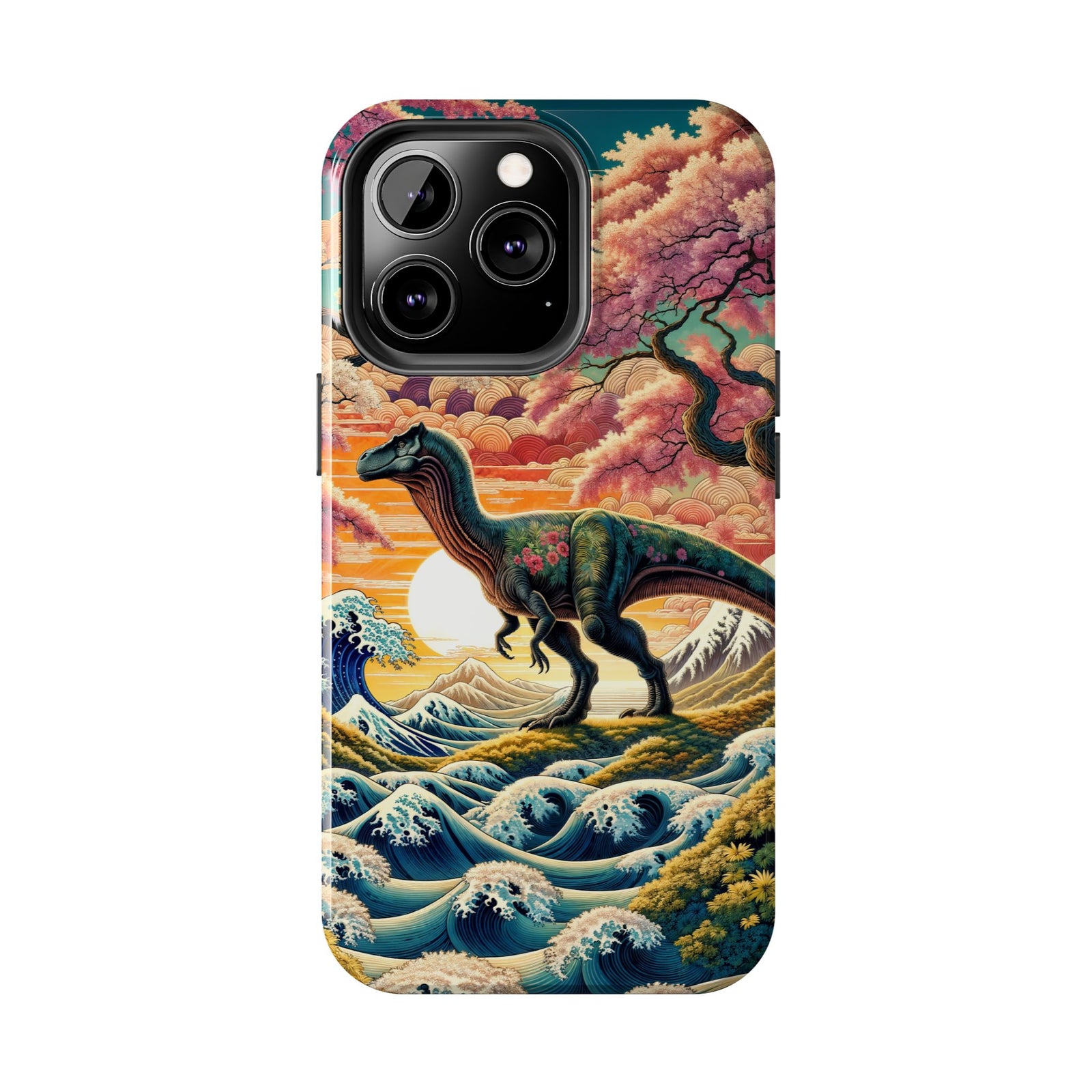 Dino Zen Waves - Dinosaur Phone Case