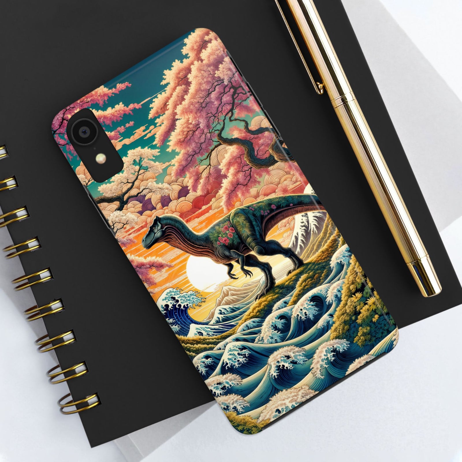 Dino Zen Waves - Dinosaur Phone Case