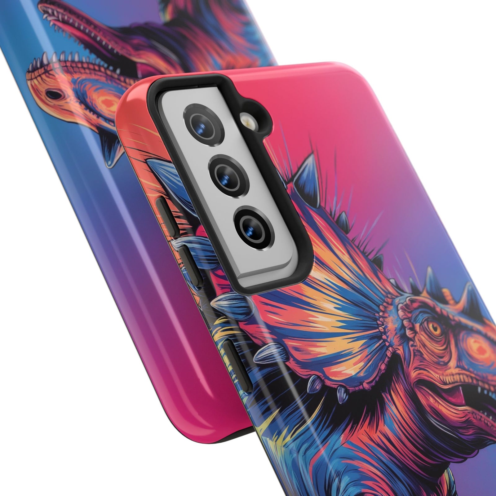 Styracosaurus Neon Roar - Dinosaur Phone Case