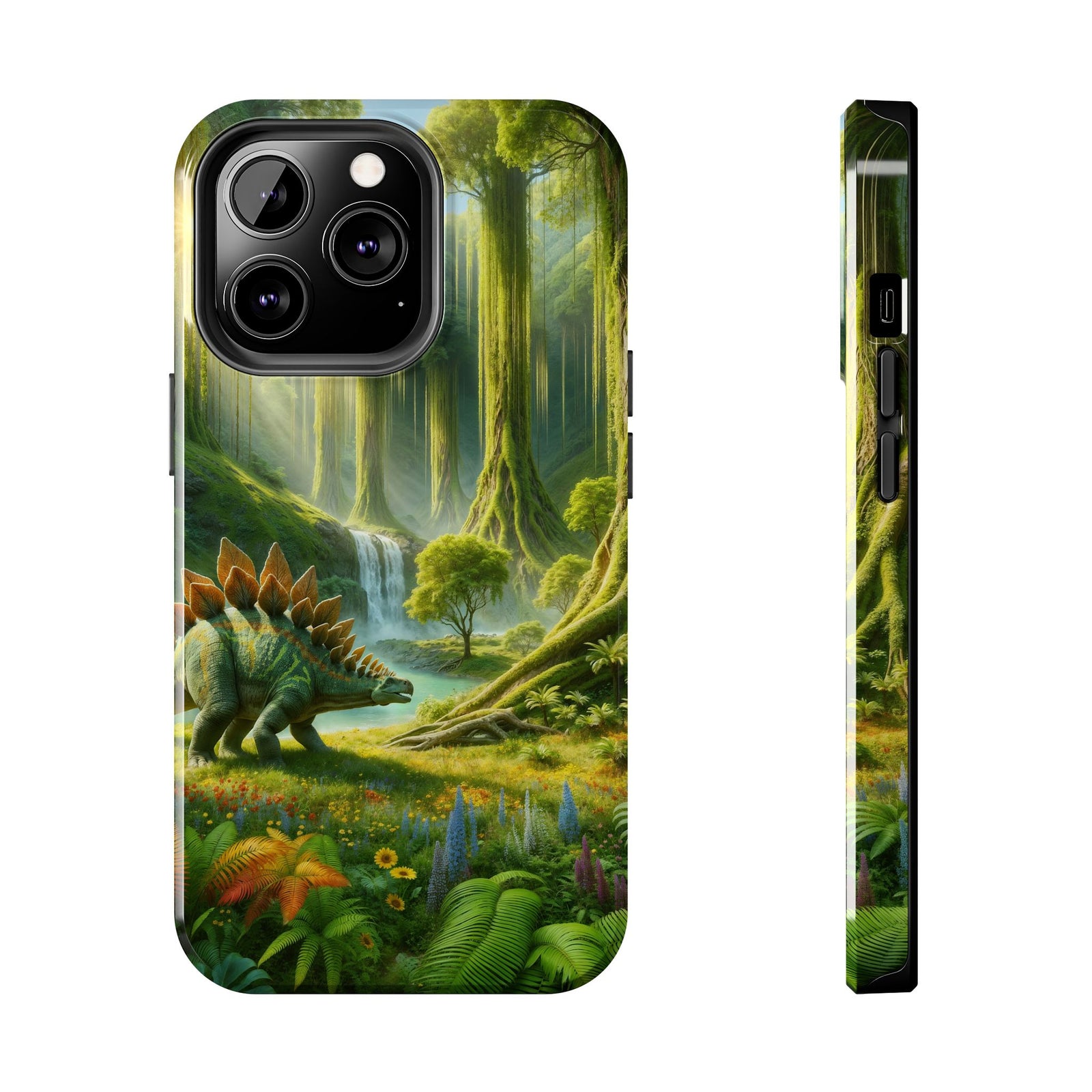 Stegosaurus Paradise Adventure - Dinosaur Phone Case